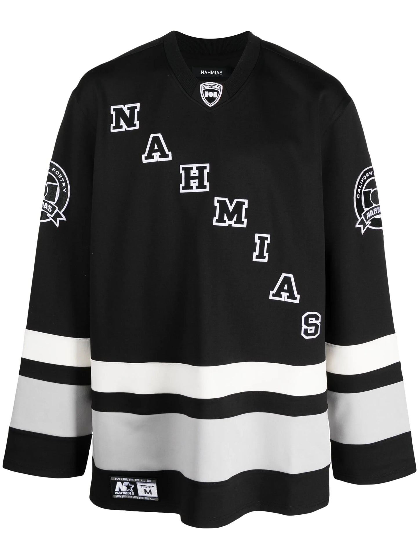 logo-patches hockey jersey T-shirt