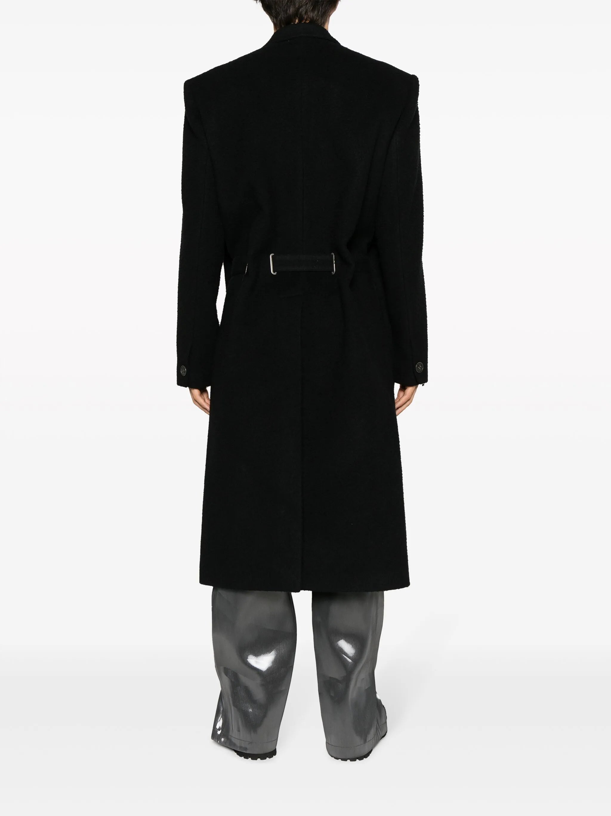 belted wool-blend coat