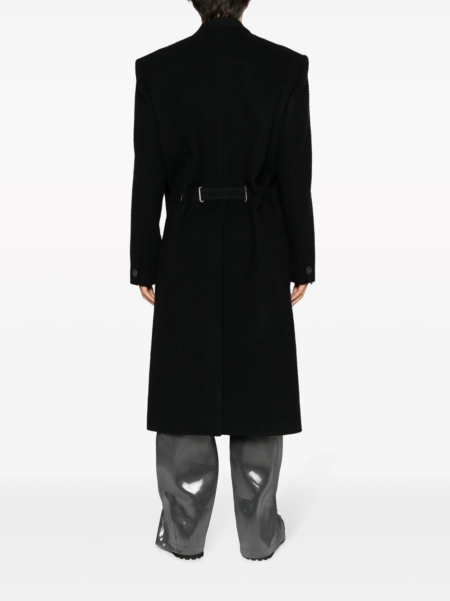 belted wool-blend coat