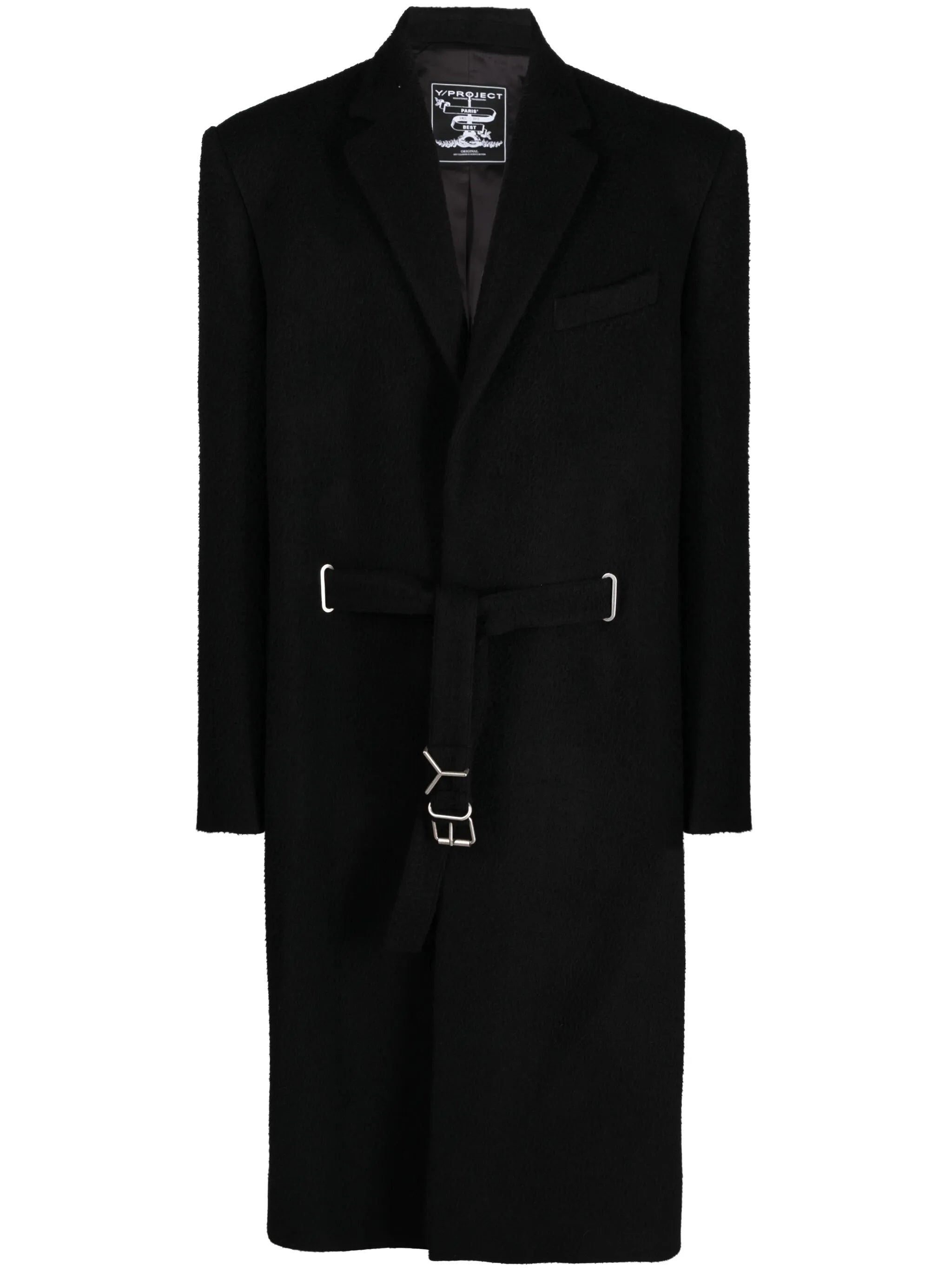 belted wool-blend coat