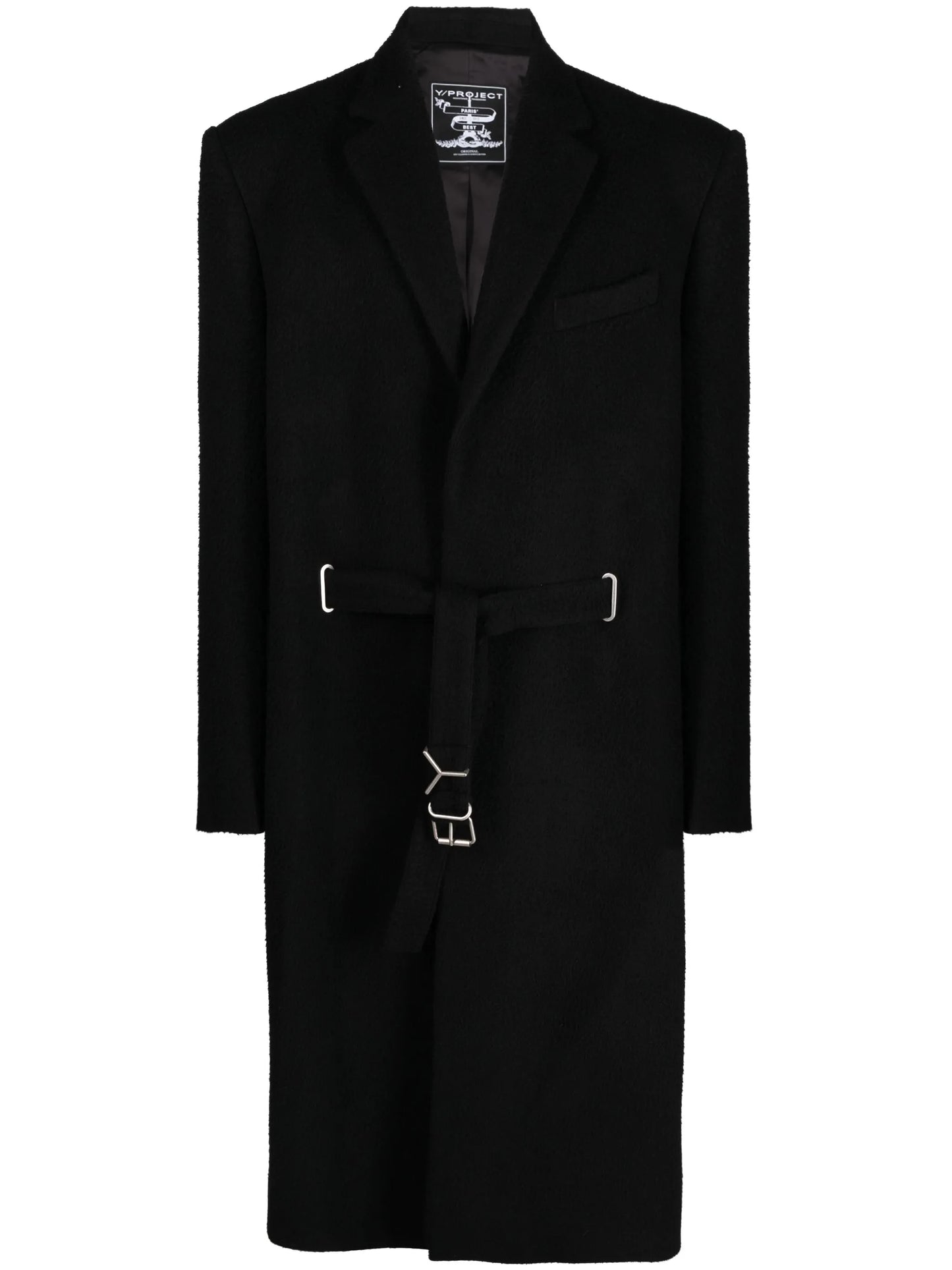 belted wool-blend coat