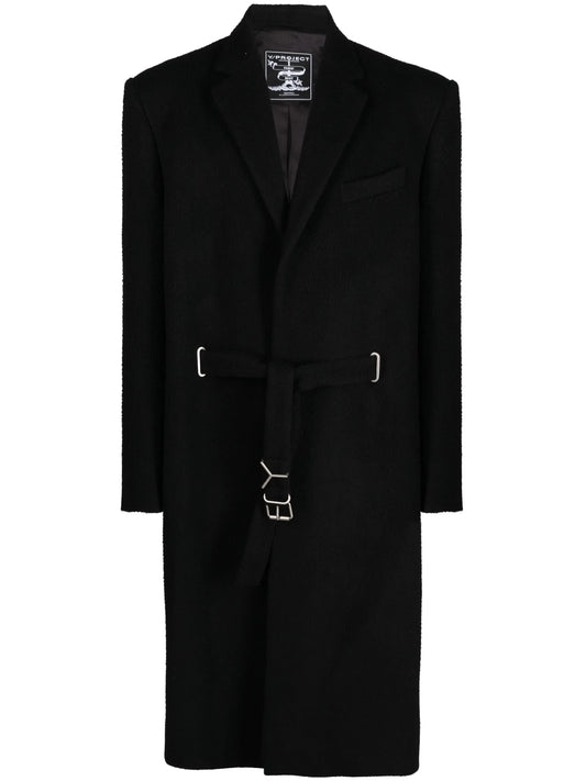 belted wool-blend coat