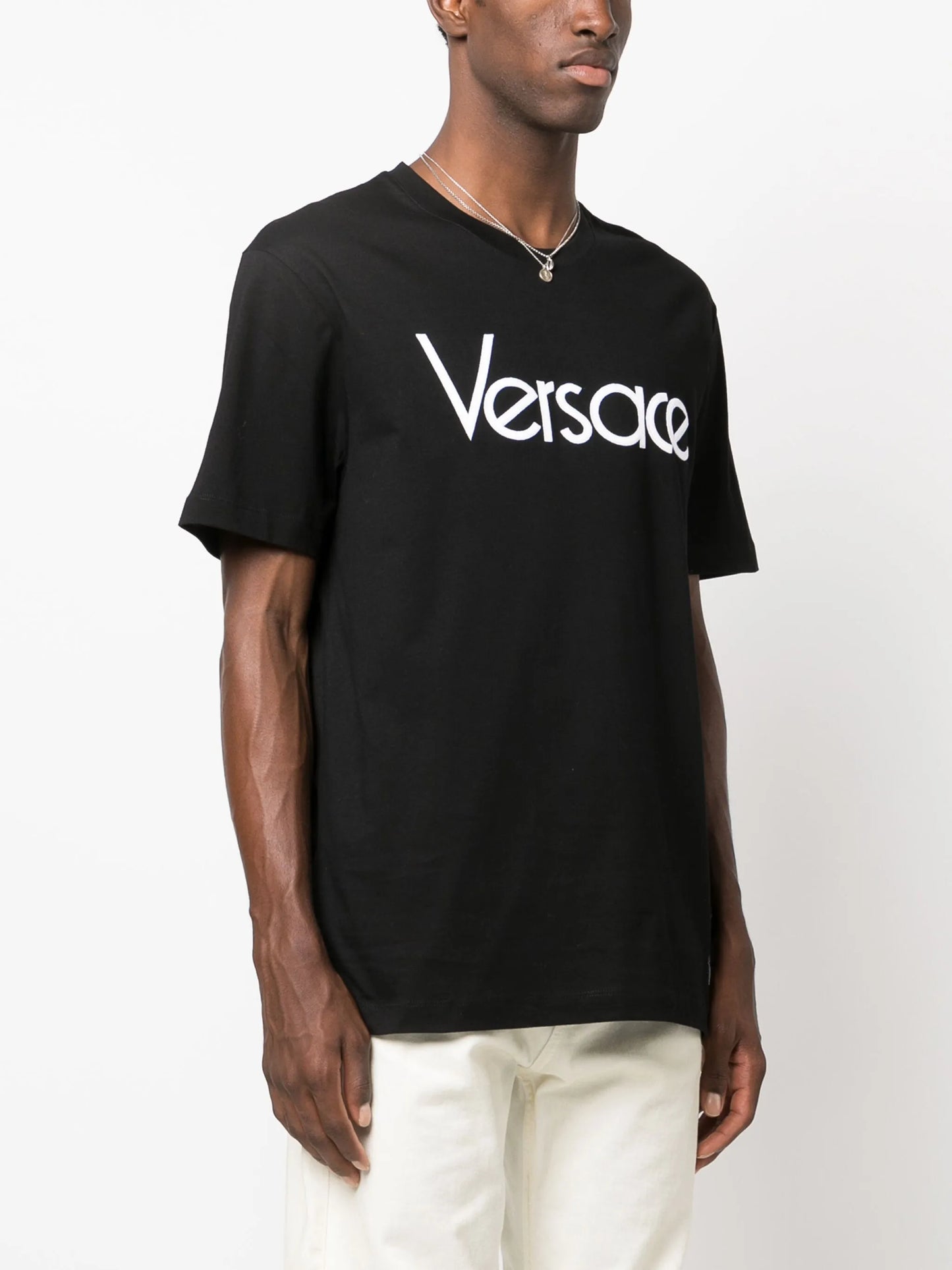 logo-embroidered cotton T-shirt