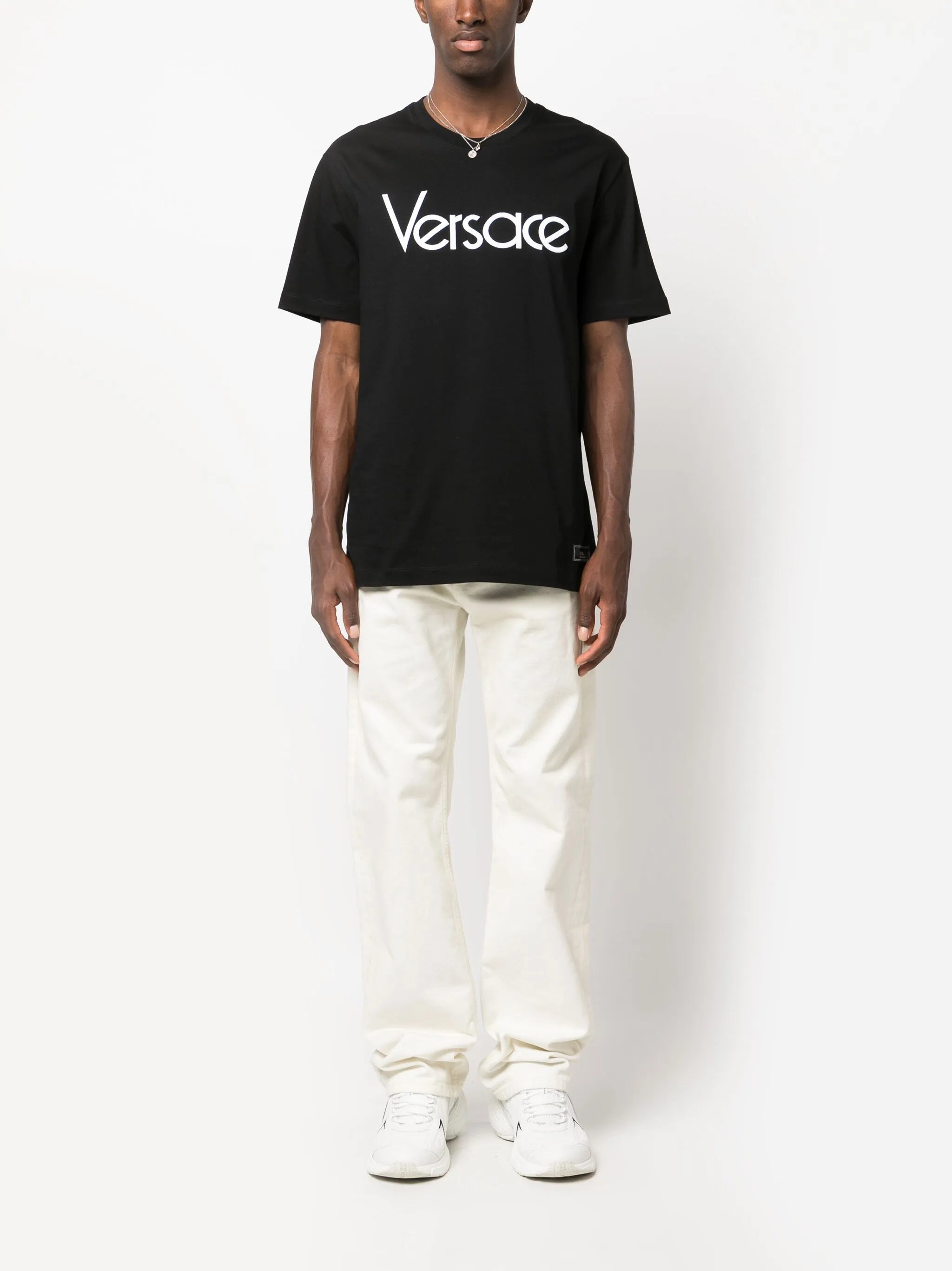 logo-embroidered cotton T-shirt