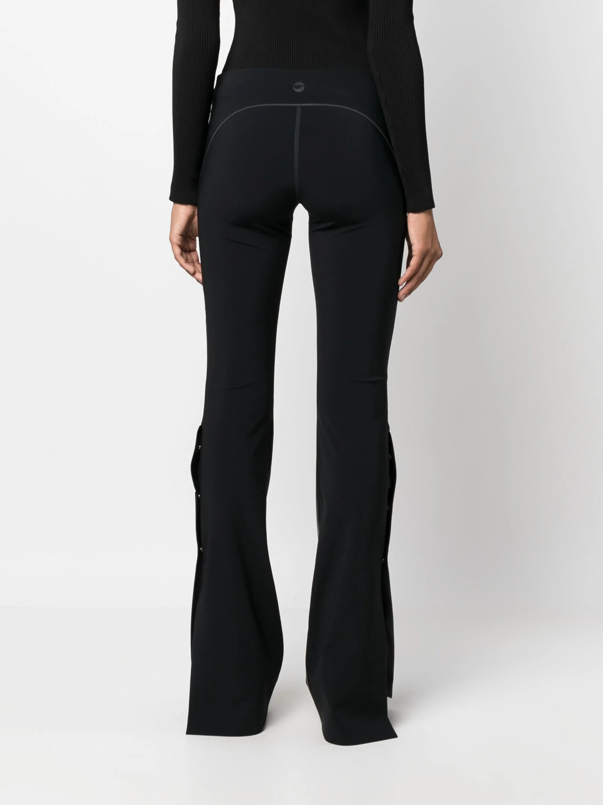 panelled-design flared trousers