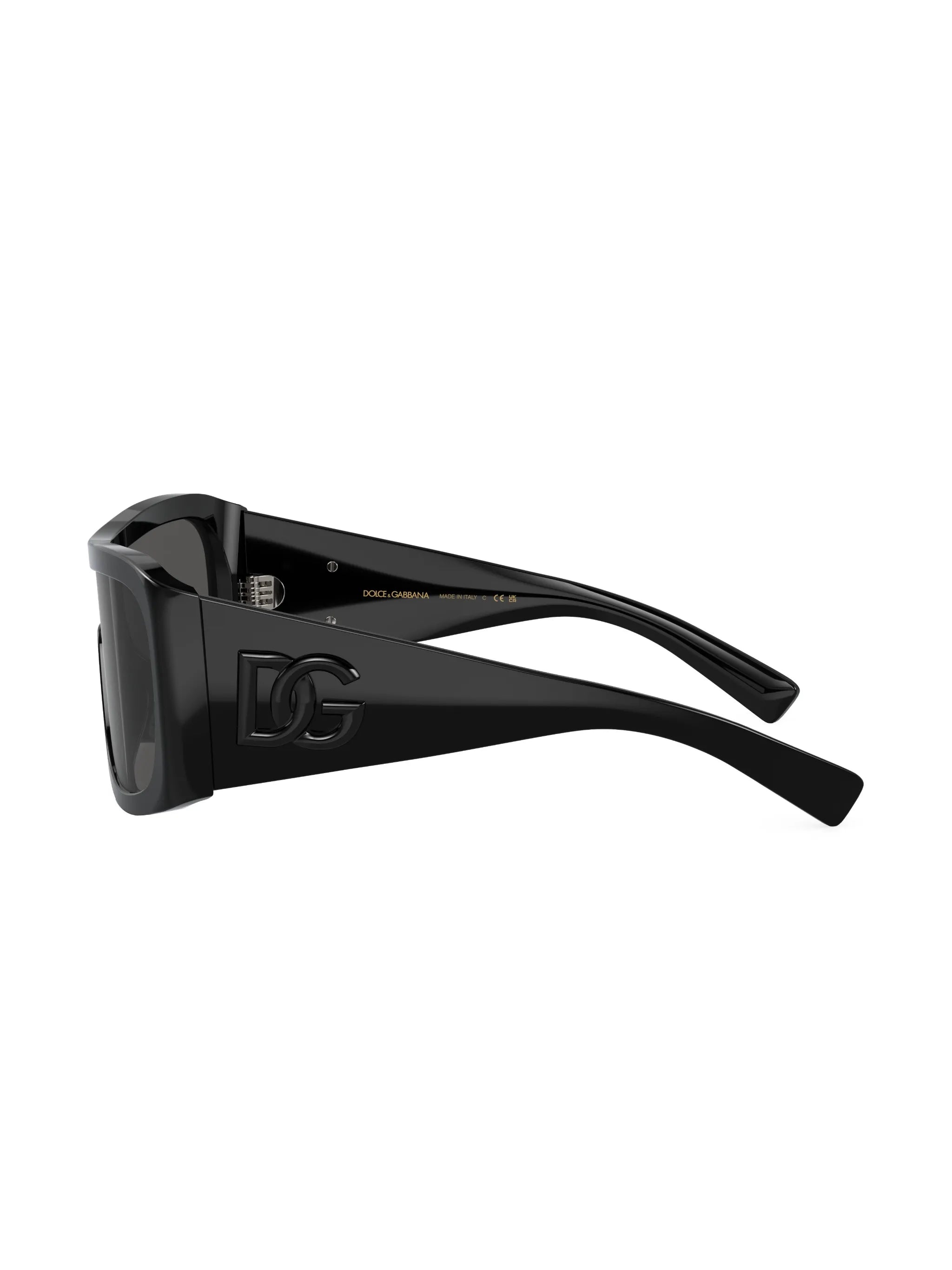 shield-frame tinted sunglasses