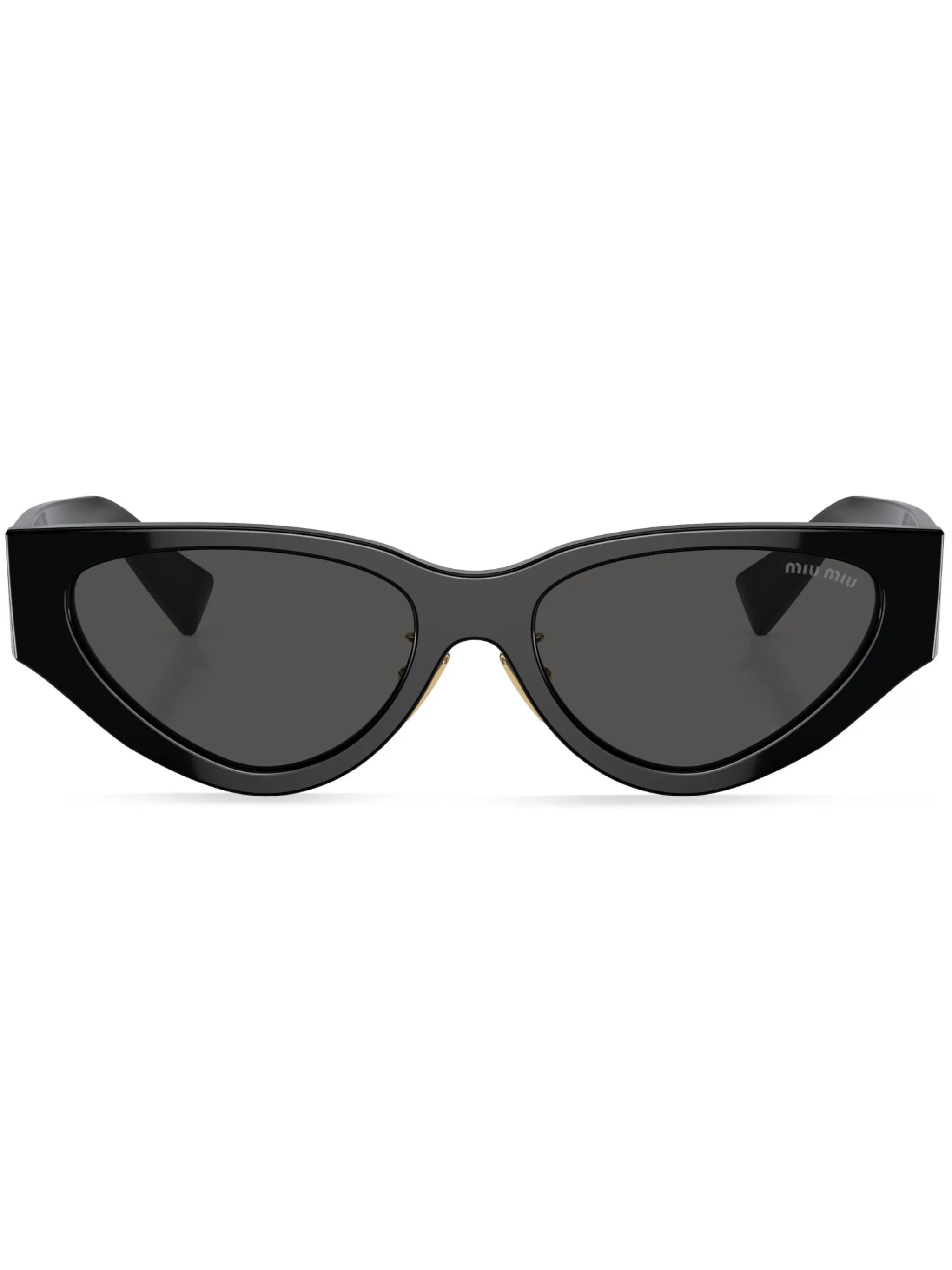 logo-lettering geometric sunglasses