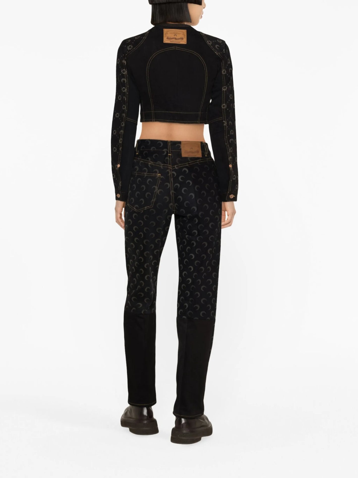 Regenerated cropped denim jacket