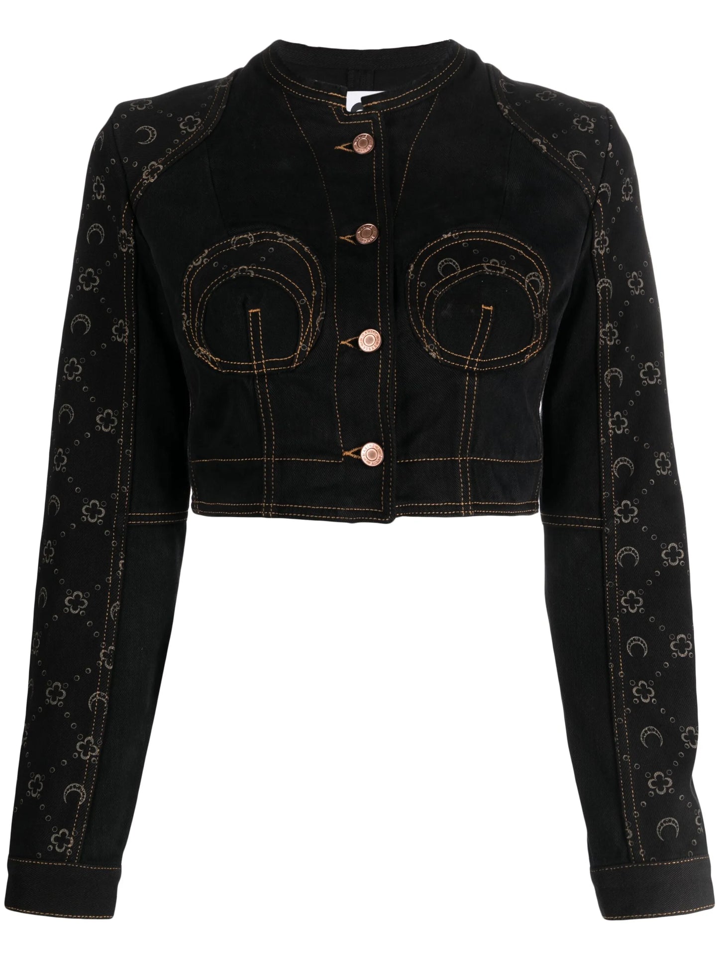 Regenerated cropped denim jacket