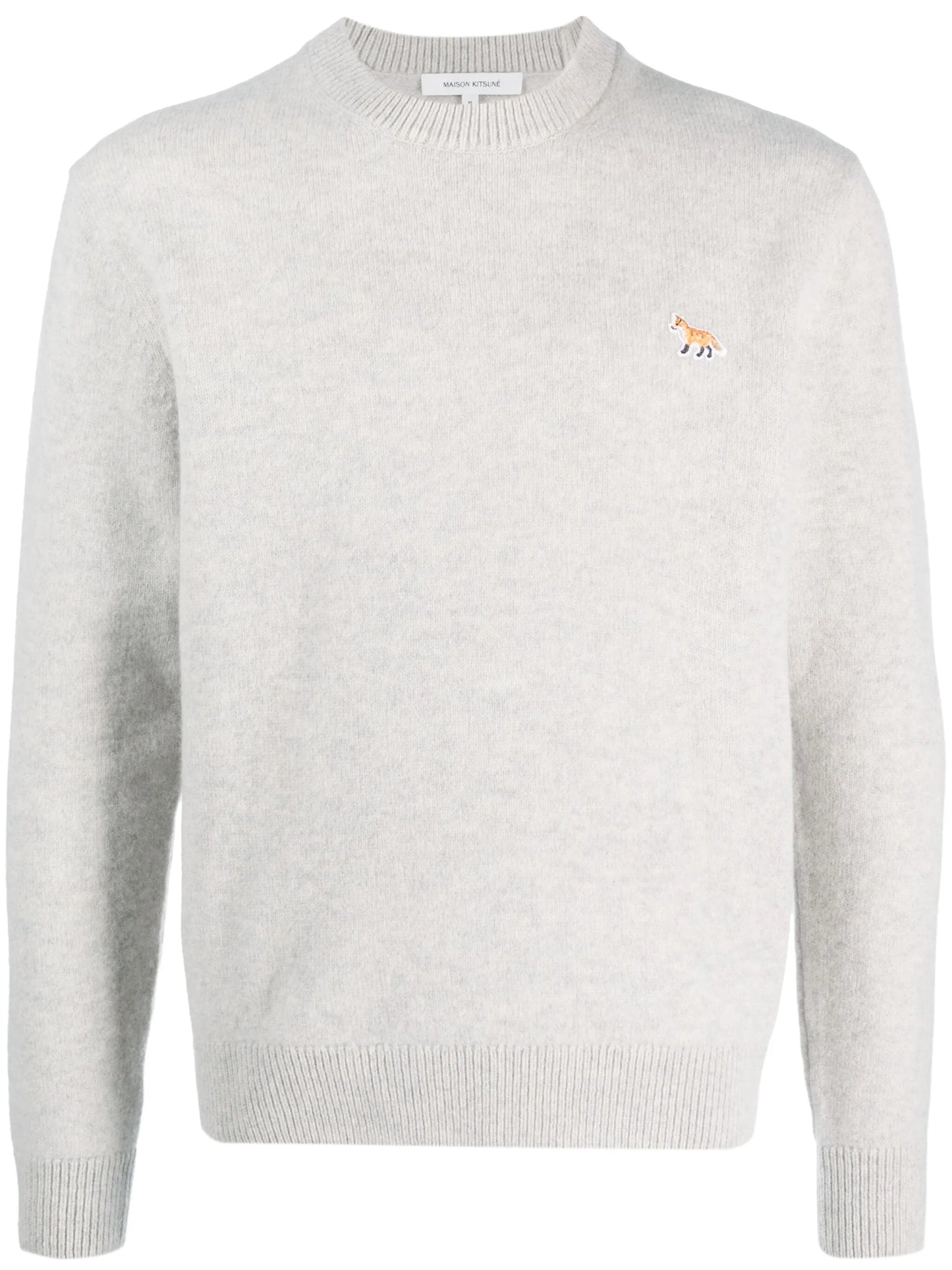 fox-patch wool jumper