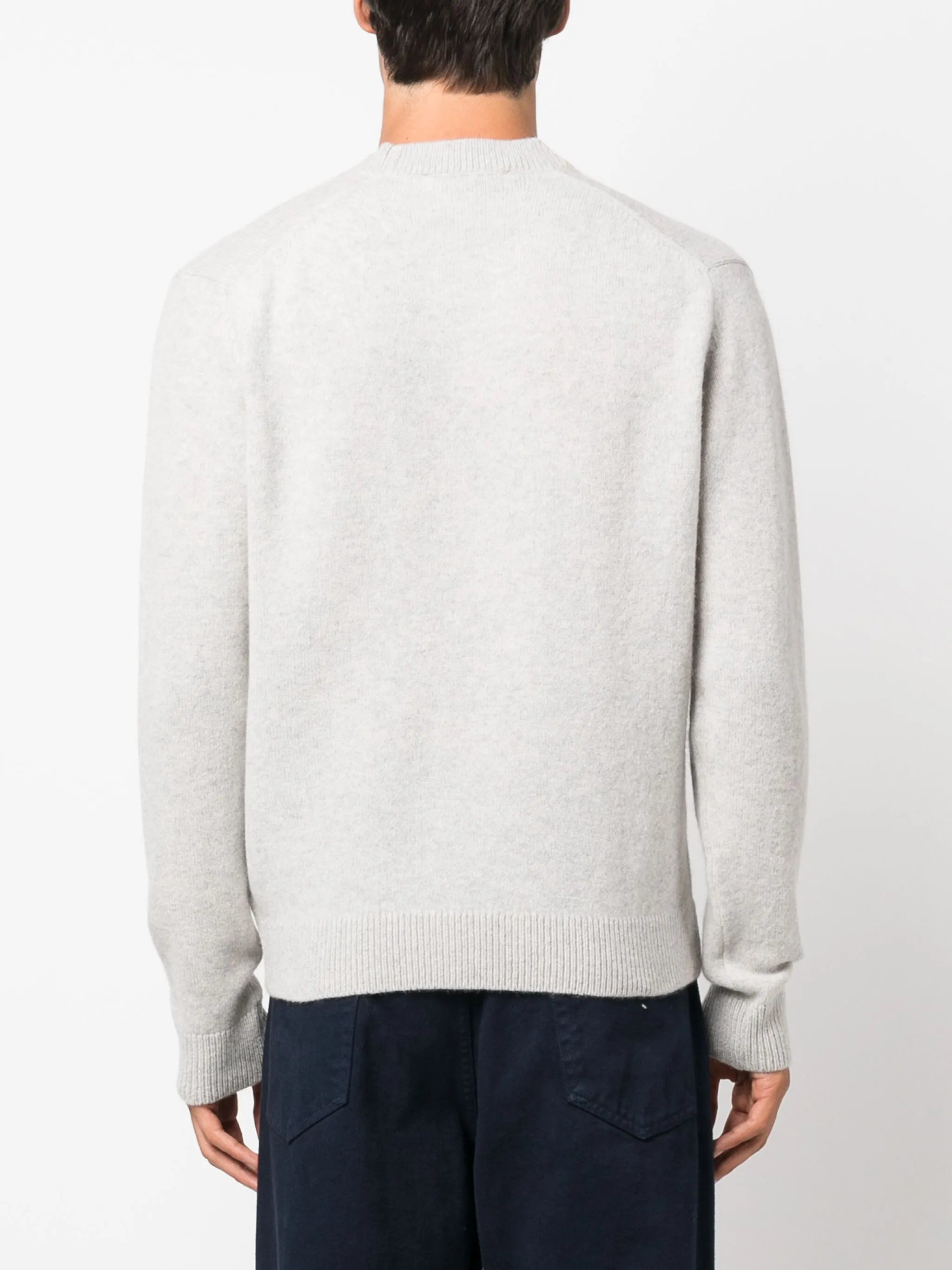 fox-patch wool jumper