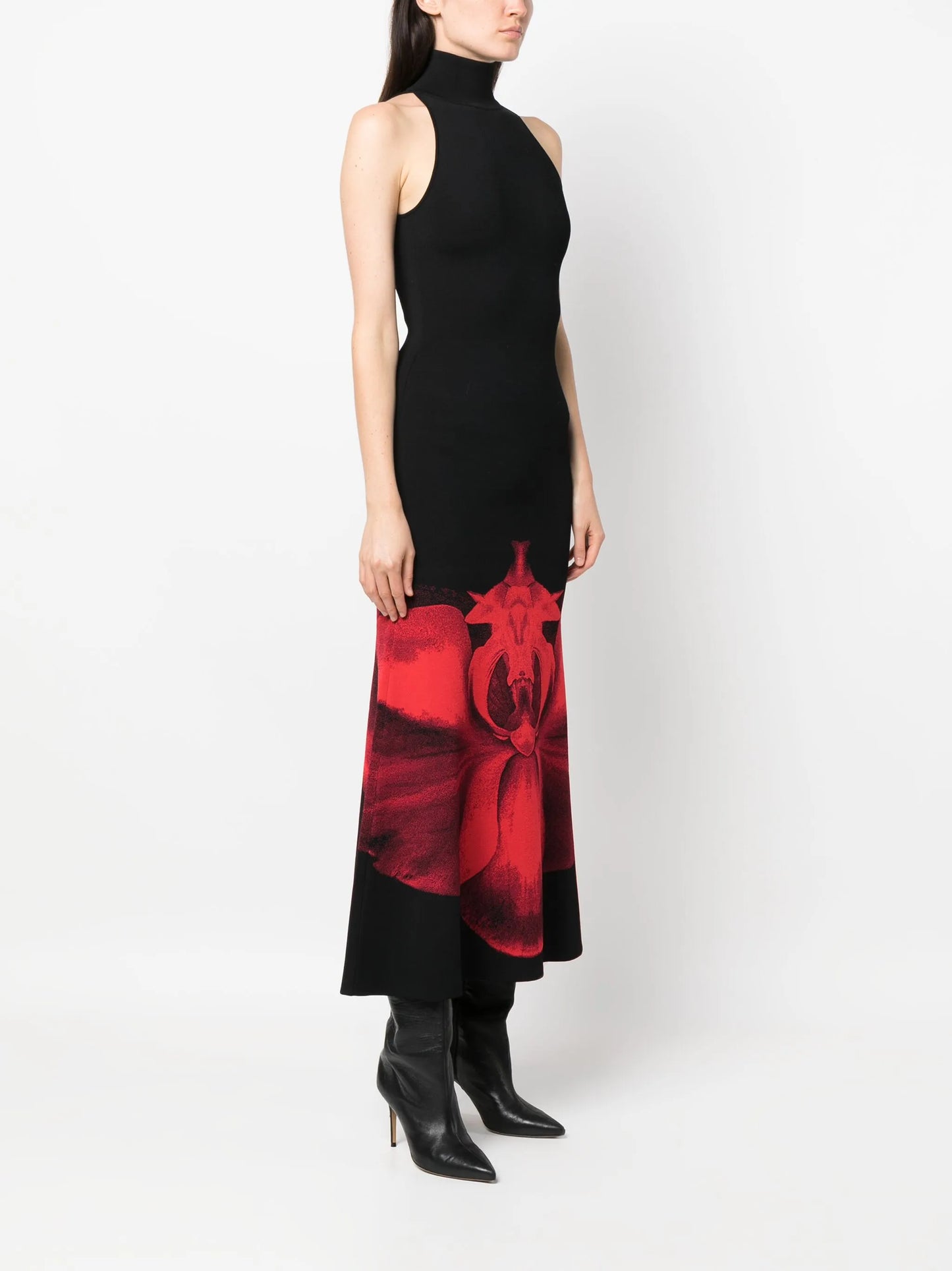 Ethereal Orchid-jacquard maxi dress