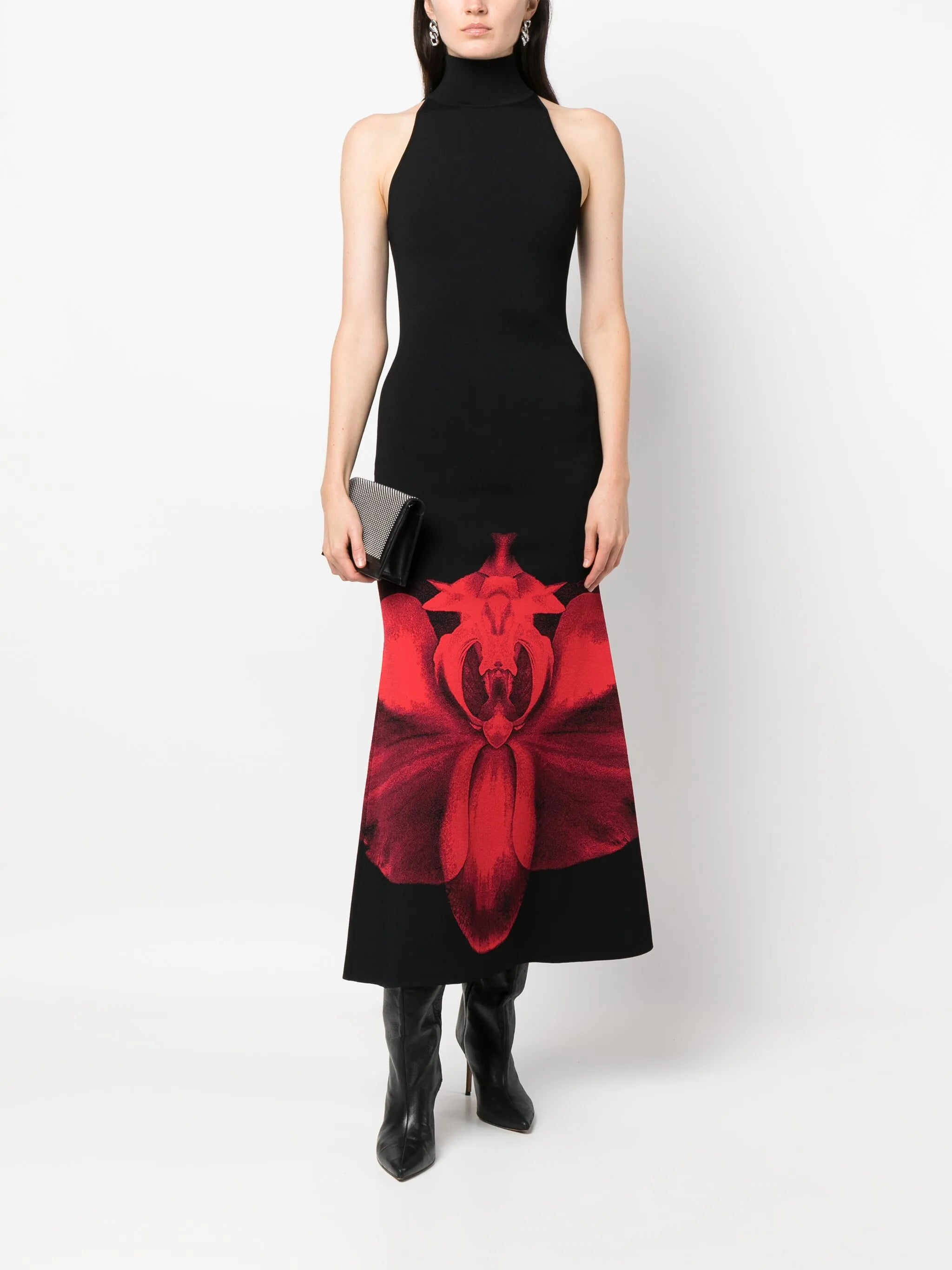 Ethereal Orchid-jacquard maxi dress