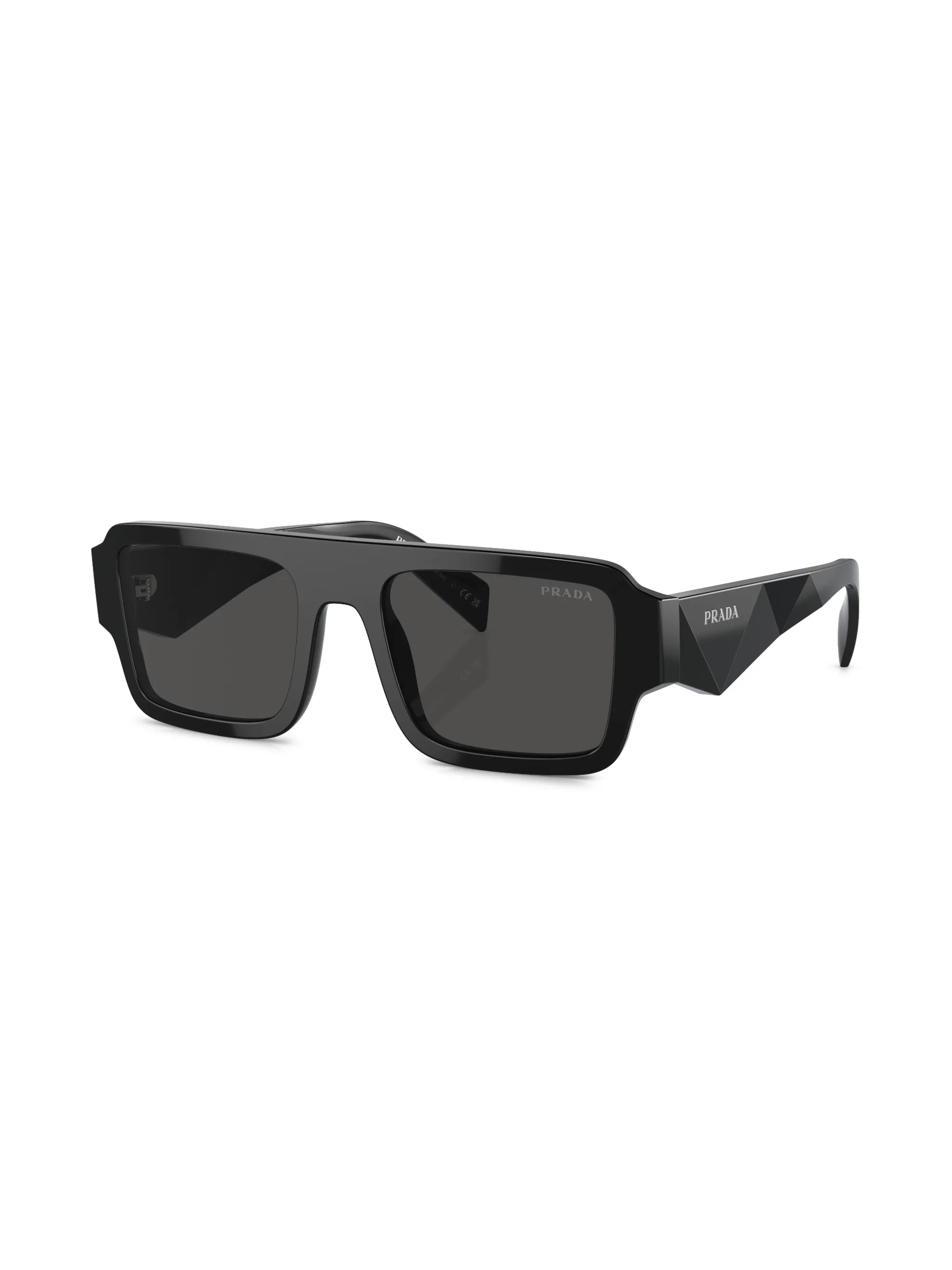 logo-engraved square-frame sunglasses