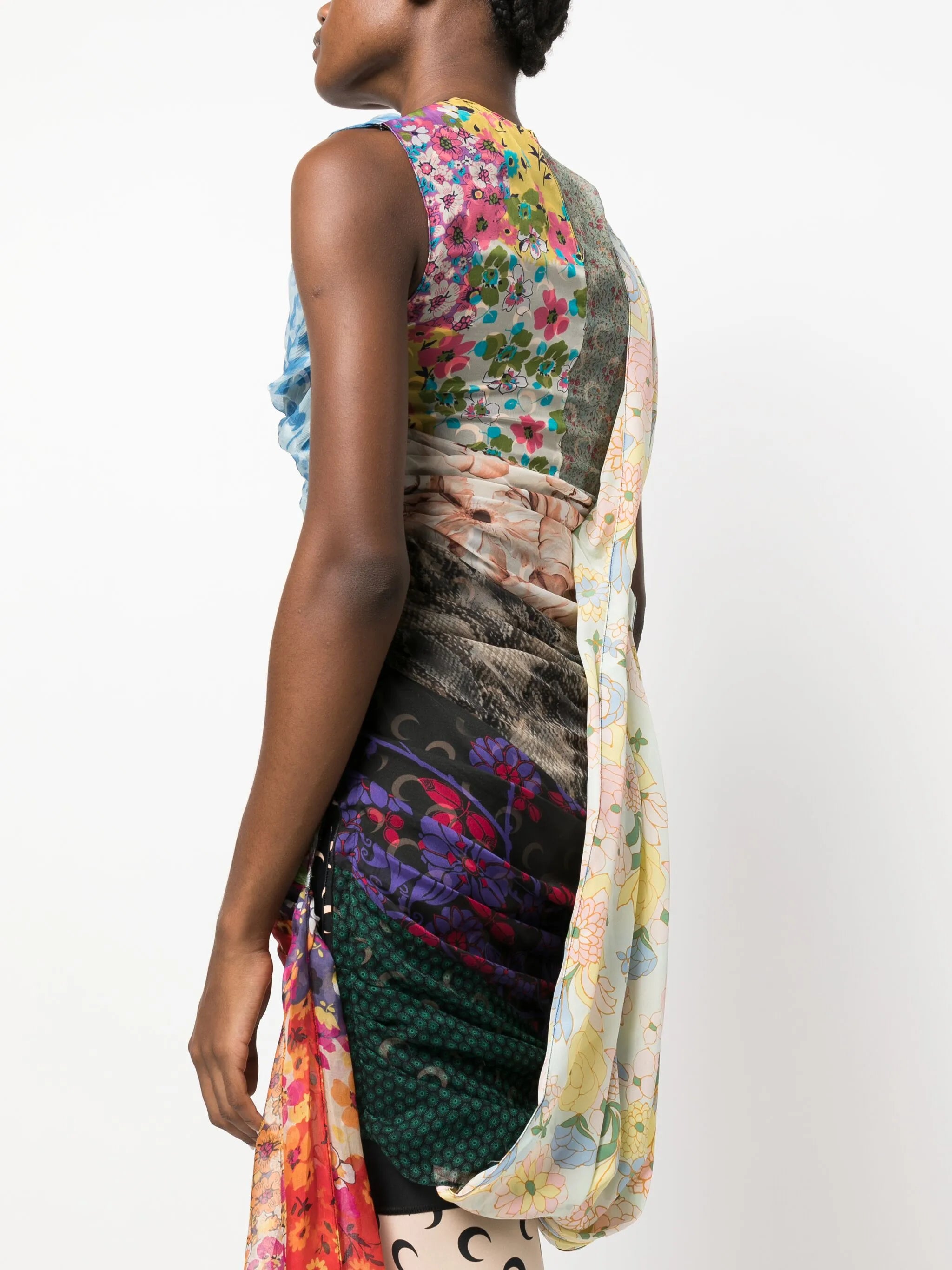 Regenerated Scarves silk minidress