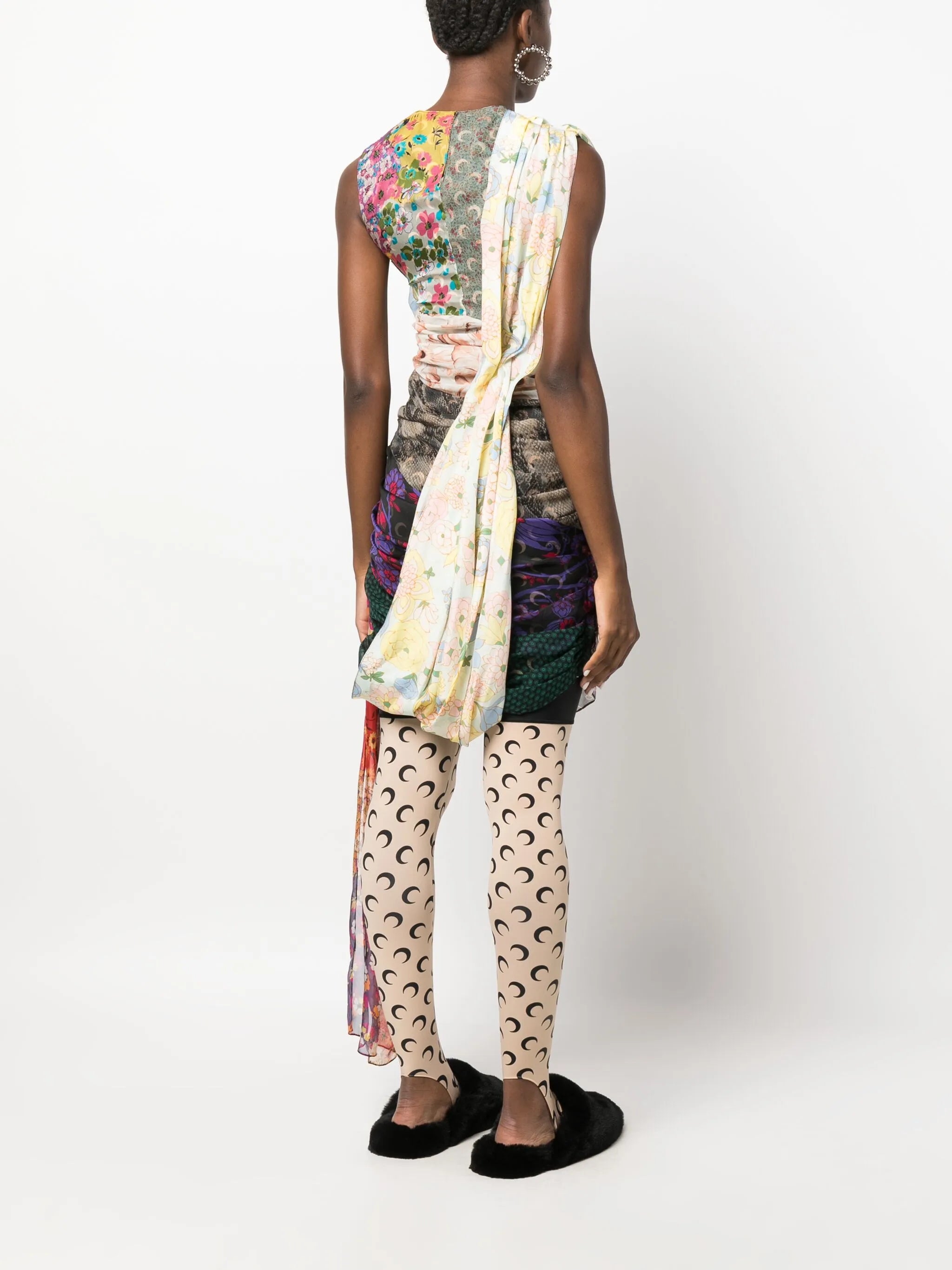 Regenerated Scarves silk minidress