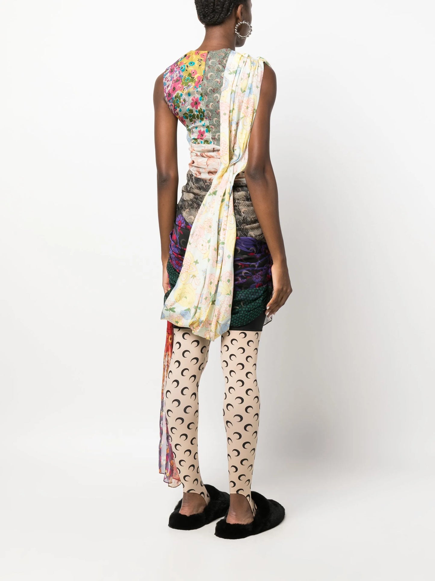 Regenerated Scarves silk minidress