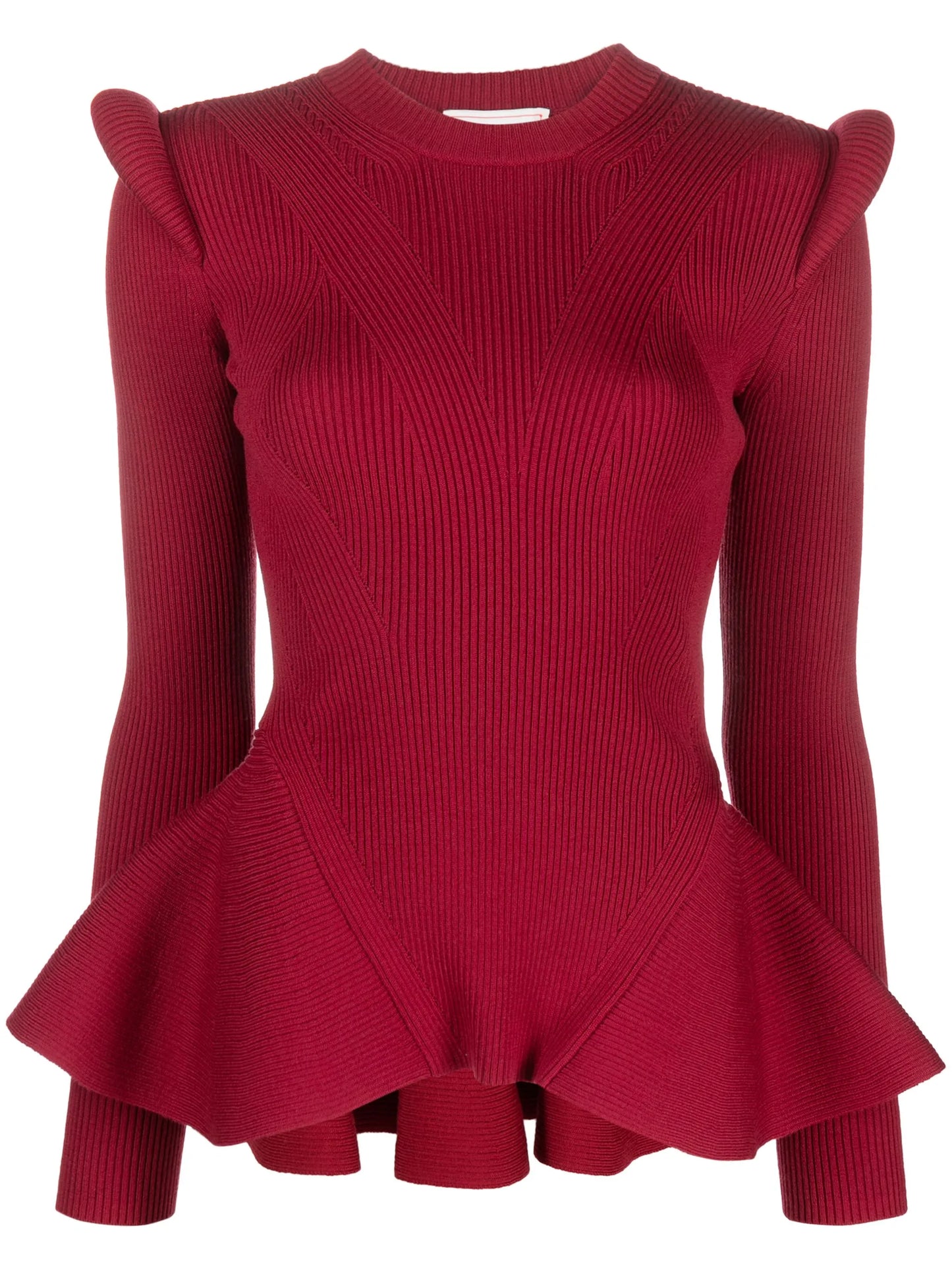 long-sleeve knitted top
