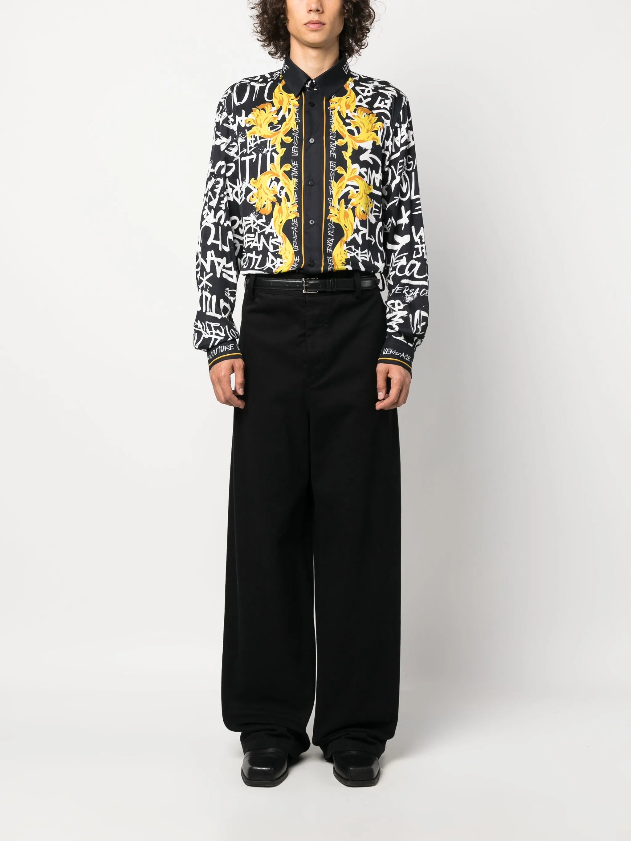 logo-print long-sleeve shirt