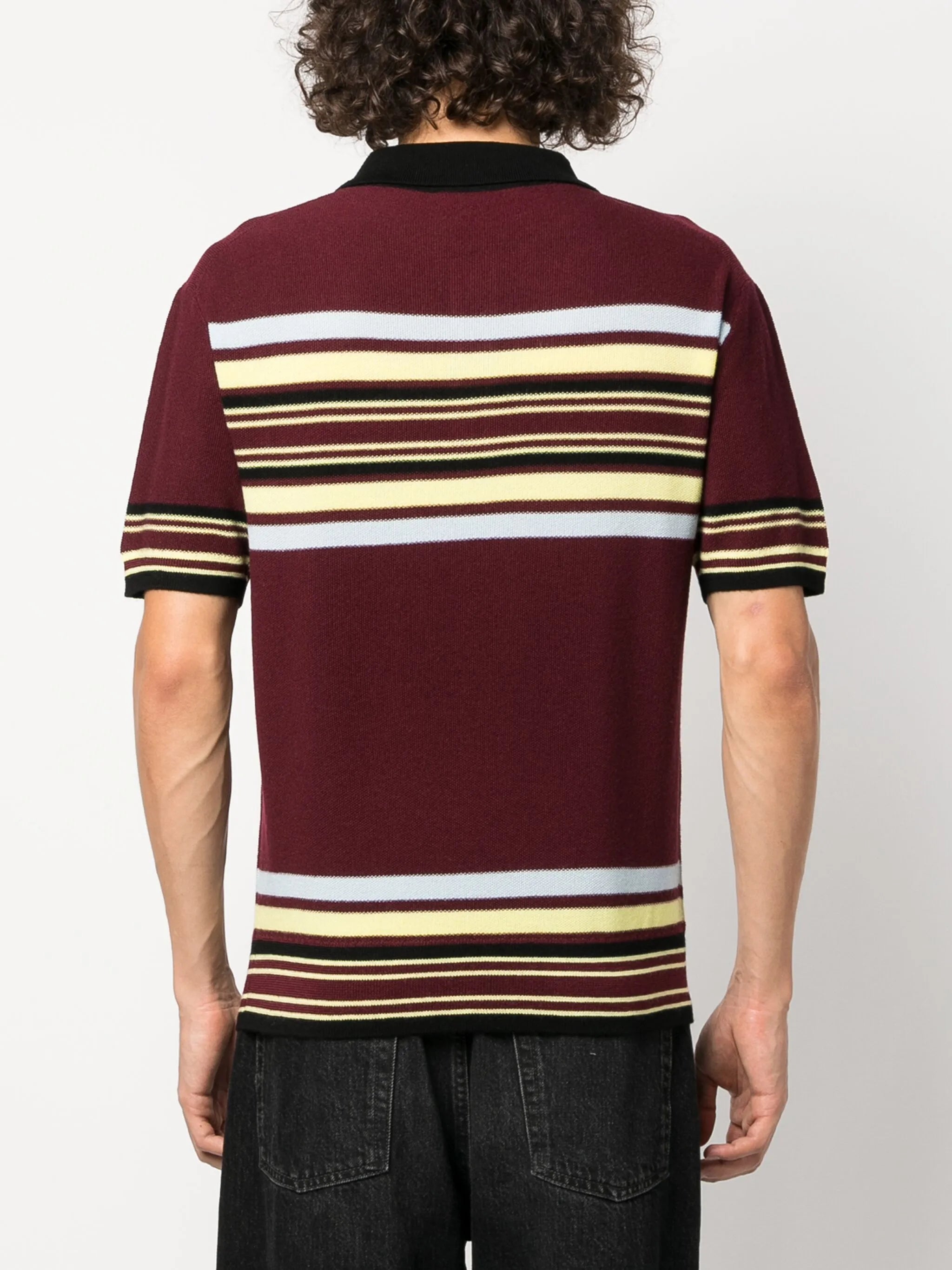 Wander striped wool polo shirt