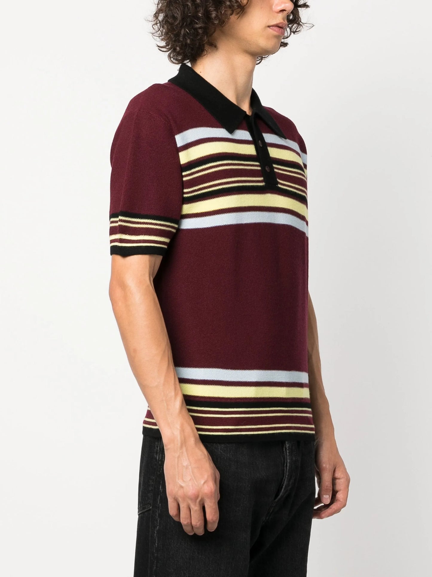 Wander striped wool polo shirt