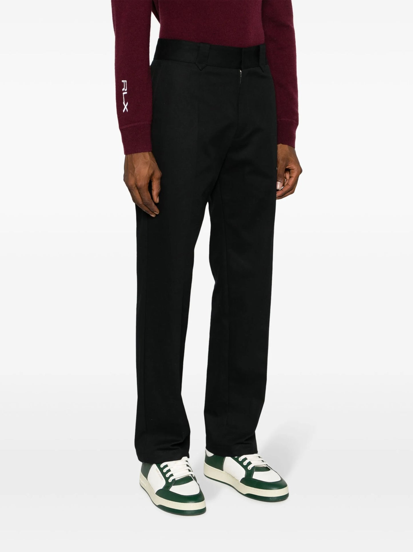 Cavalry straight-leg cotton trousers
