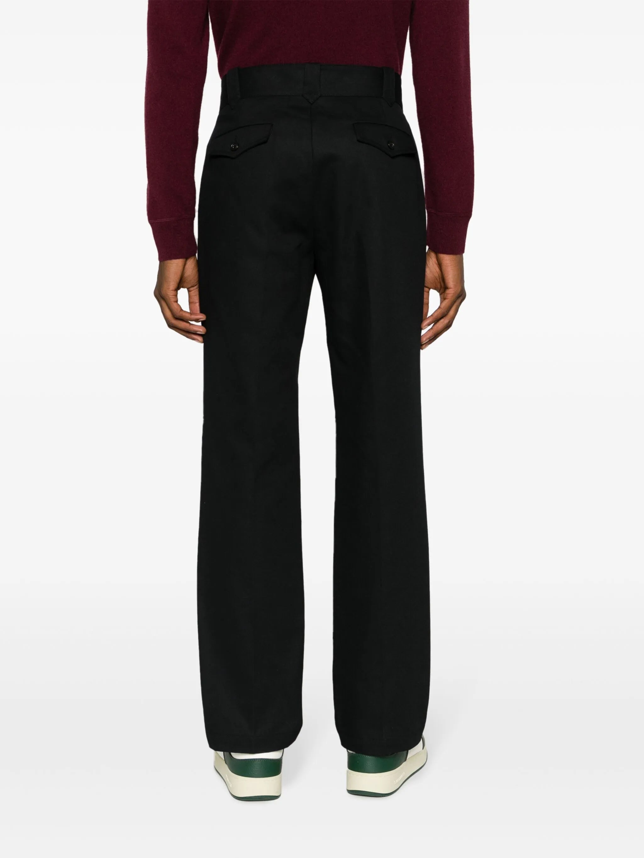 Cavalry straight-leg cotton trousers