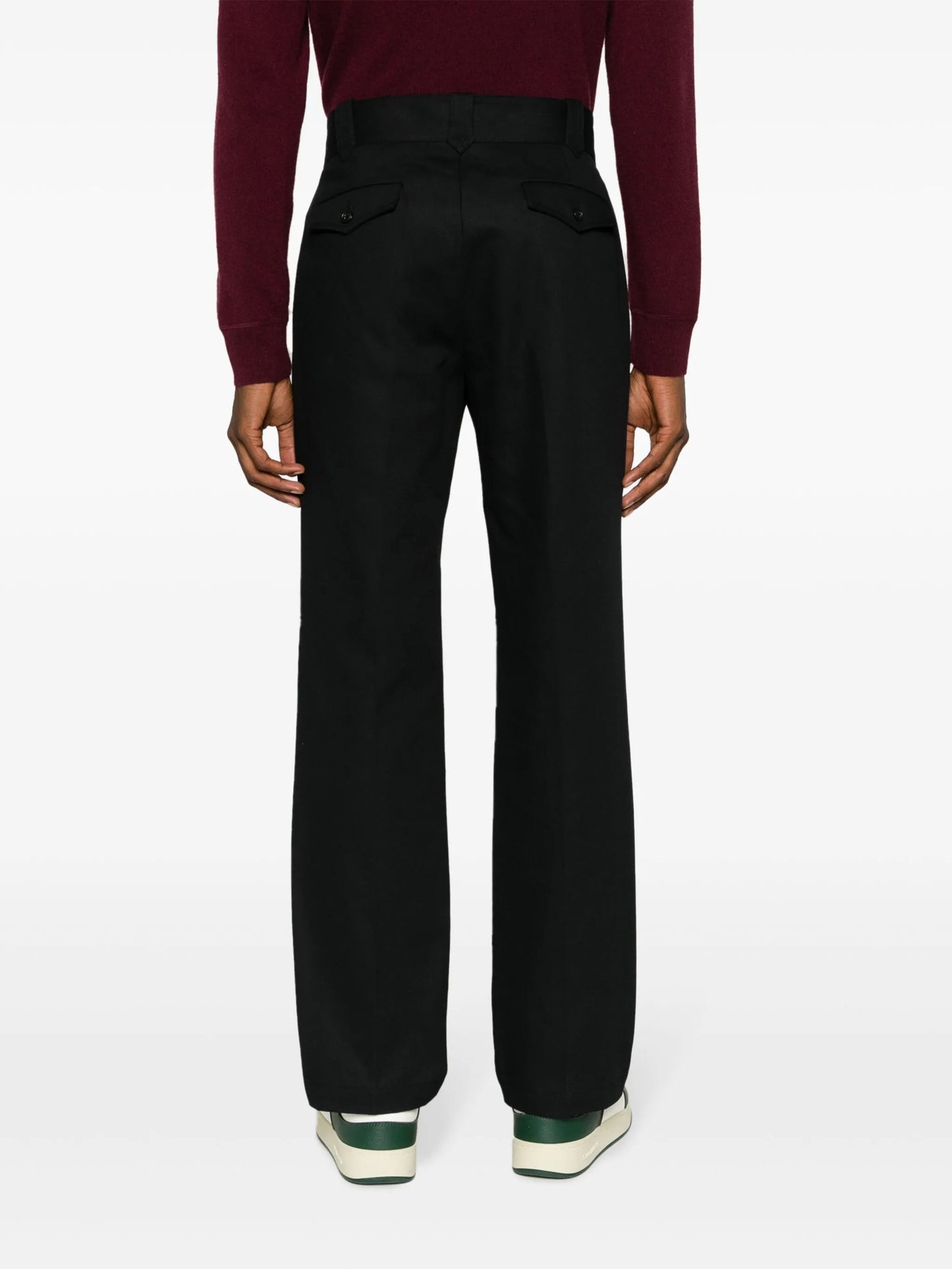 Cavalry straight-leg cotton trousers
