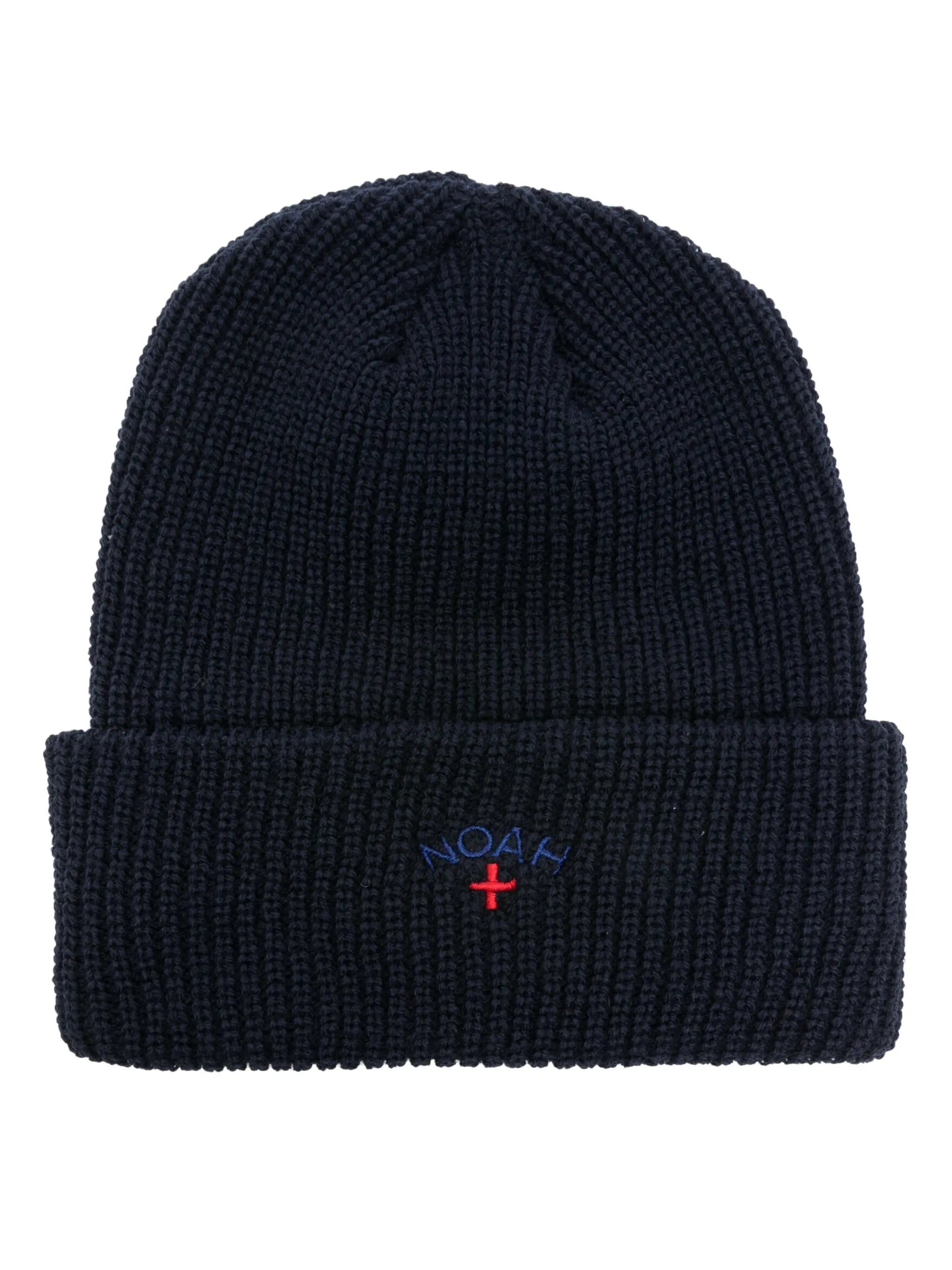 logo-embroidered knitted beanie