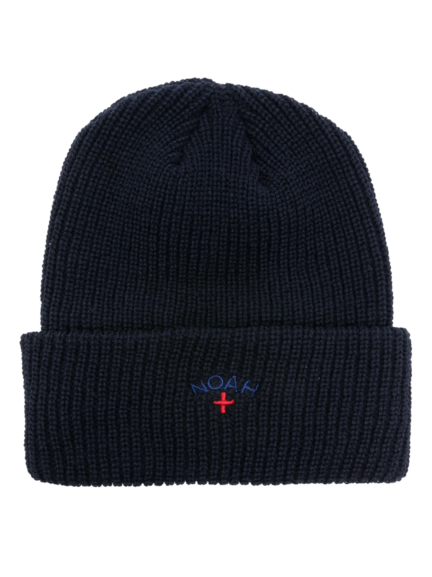 logo-embroidered knitted beanie