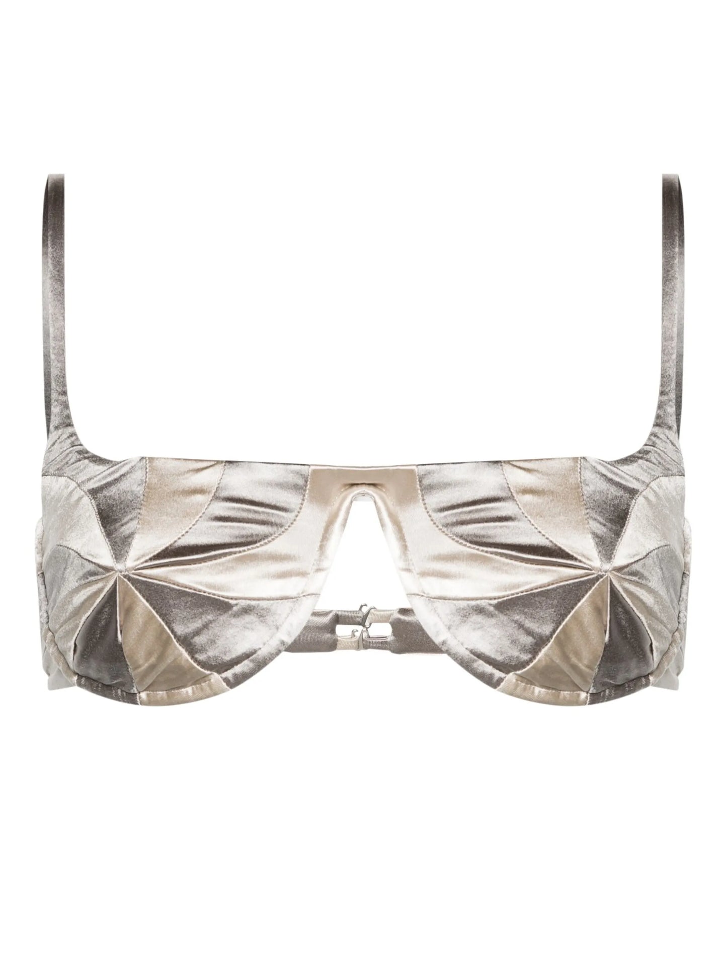 Spiralweave underwire-cup bikini top