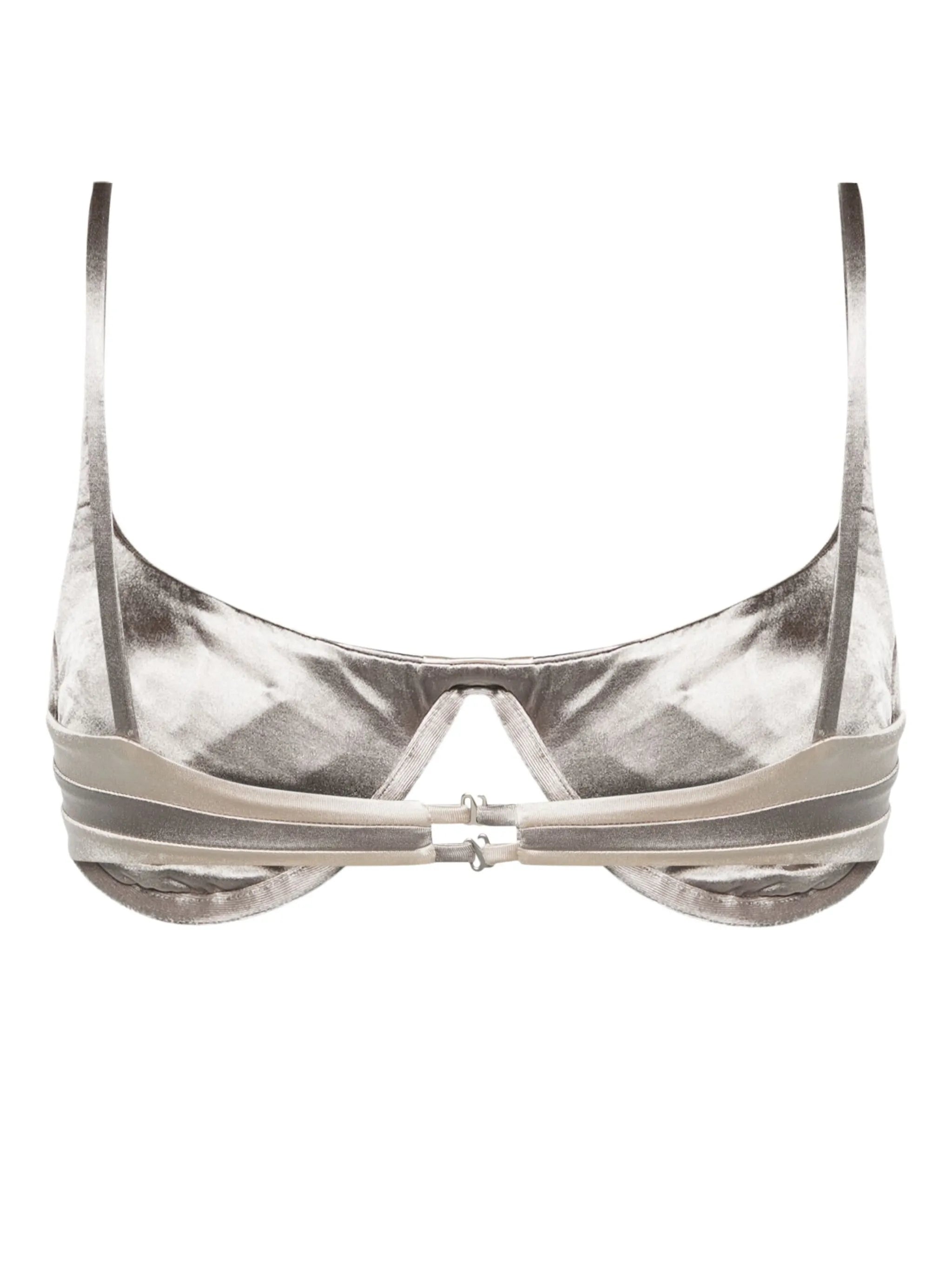 Spiralweave underwire-cup bikini top