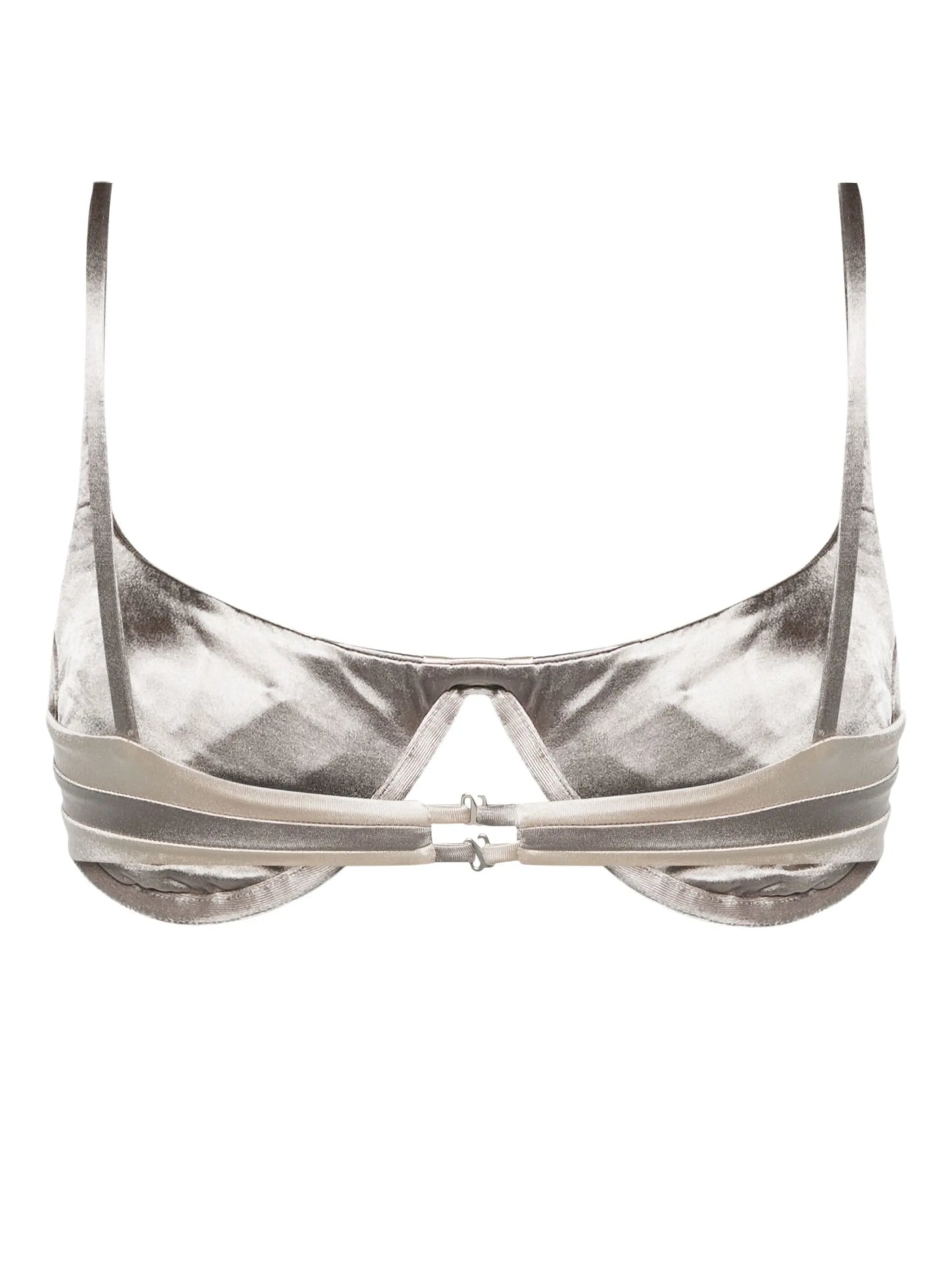 Spiralweave underwire-cup bikini top