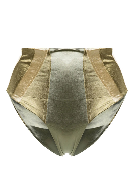 Course high-waist bikini bottoms