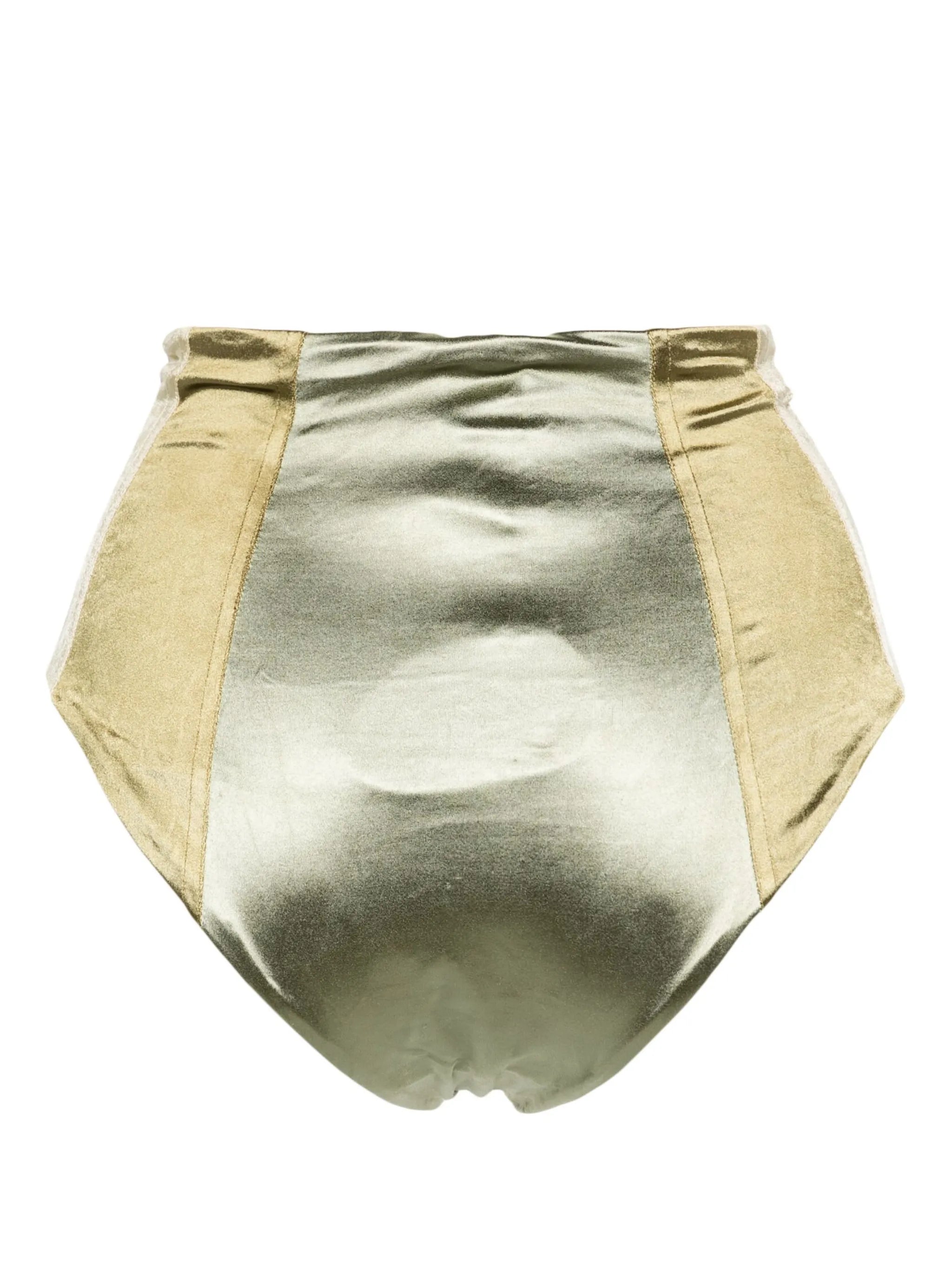 Course high-waist bikini bottoms