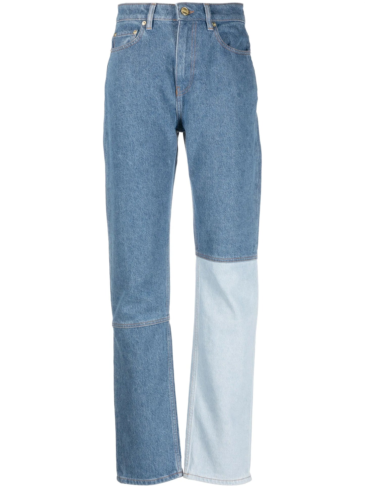 logo-patch organic cotton jeans