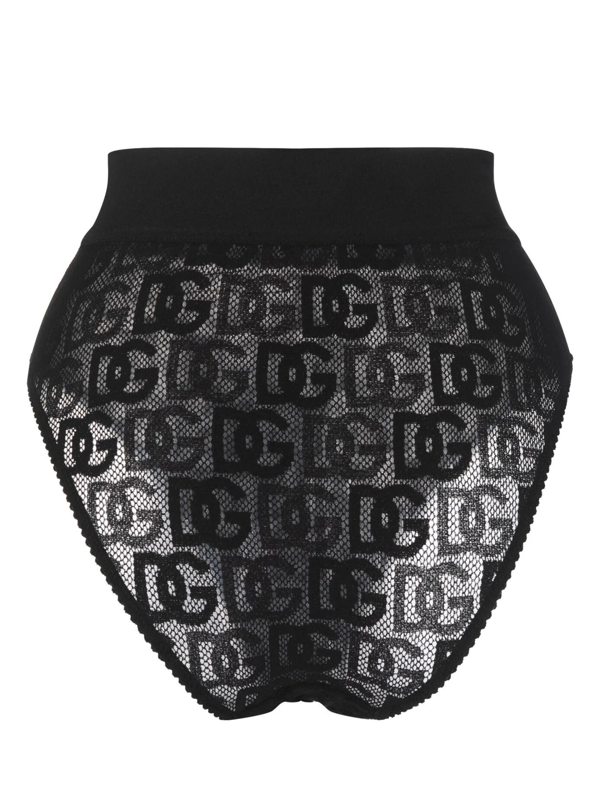 logo-jacquard high waist briefs