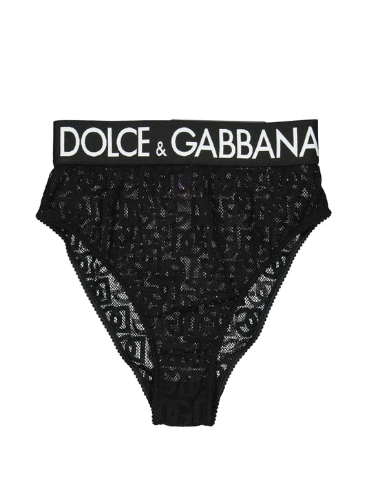 logo-jacquard high-waist briefs