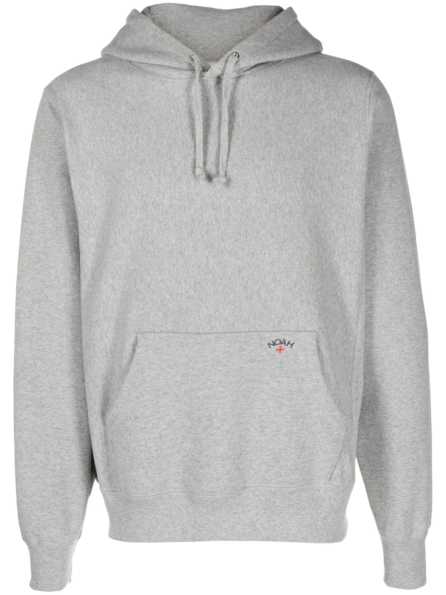 logo-embroidered mélange hoodie
