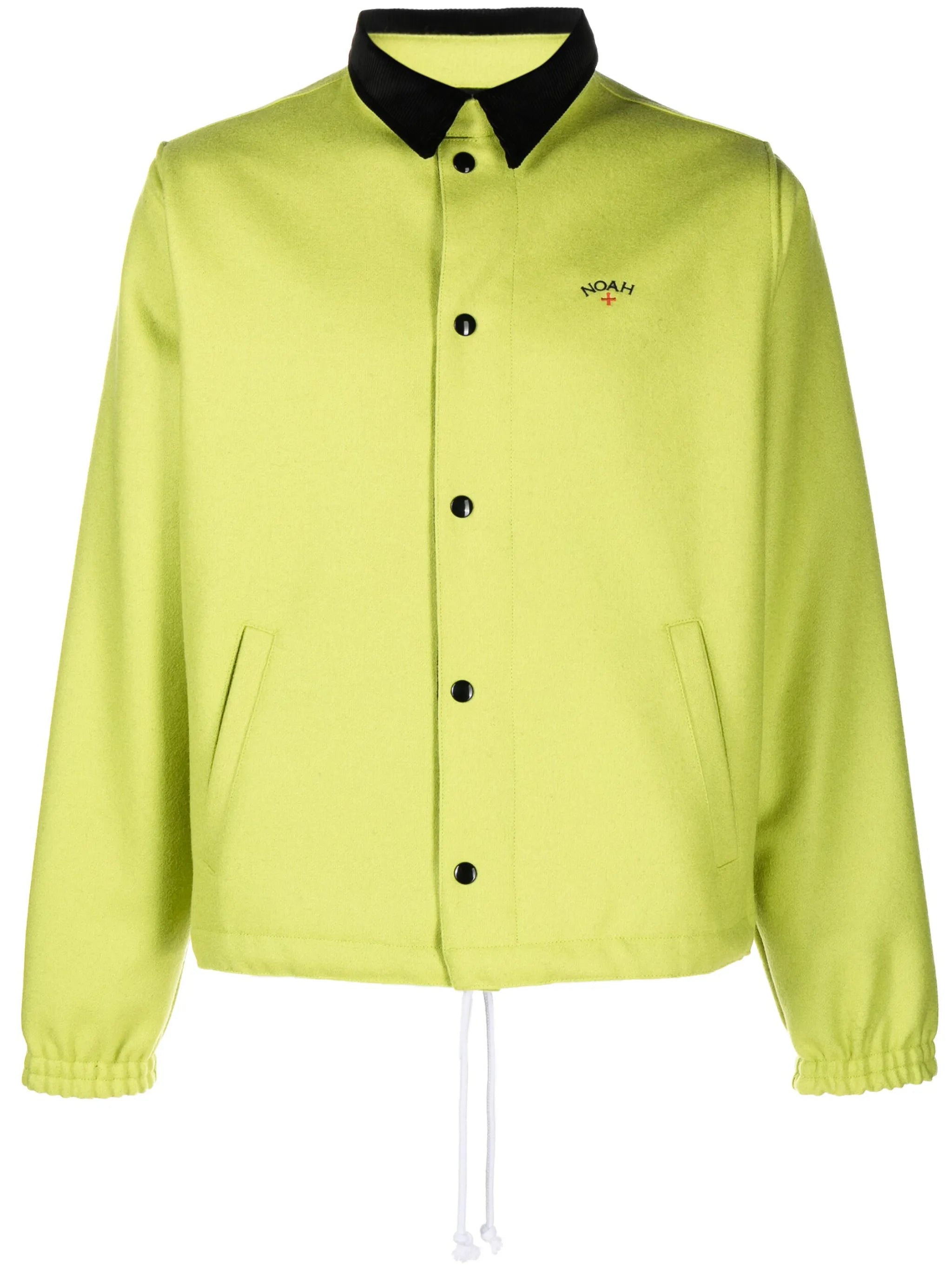 Campus logo-embroidered wool shirt jacket