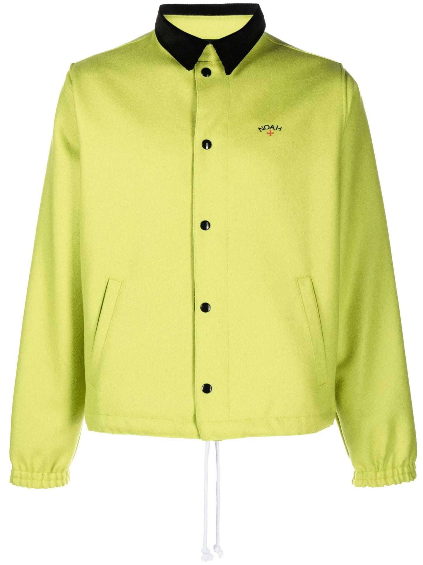 Campus logo-embroidered wool shirt jacket