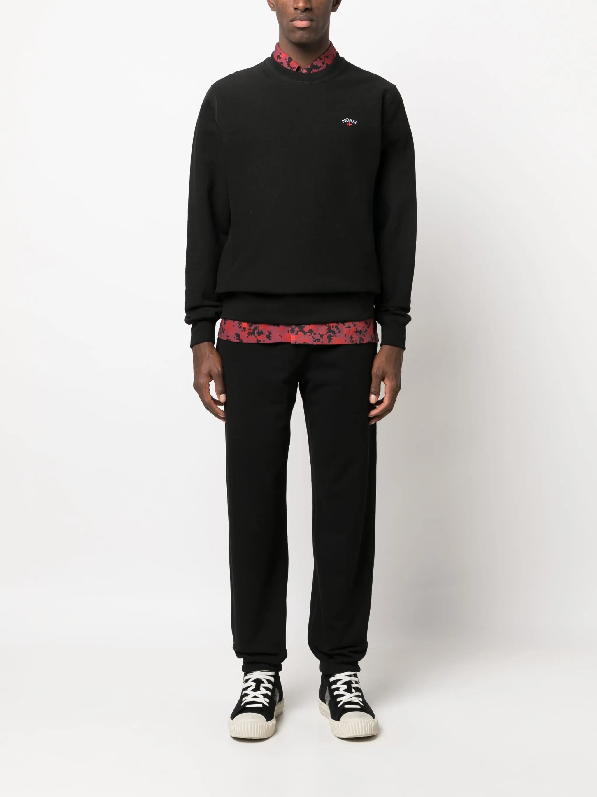 logo-embroidered cotton track pants