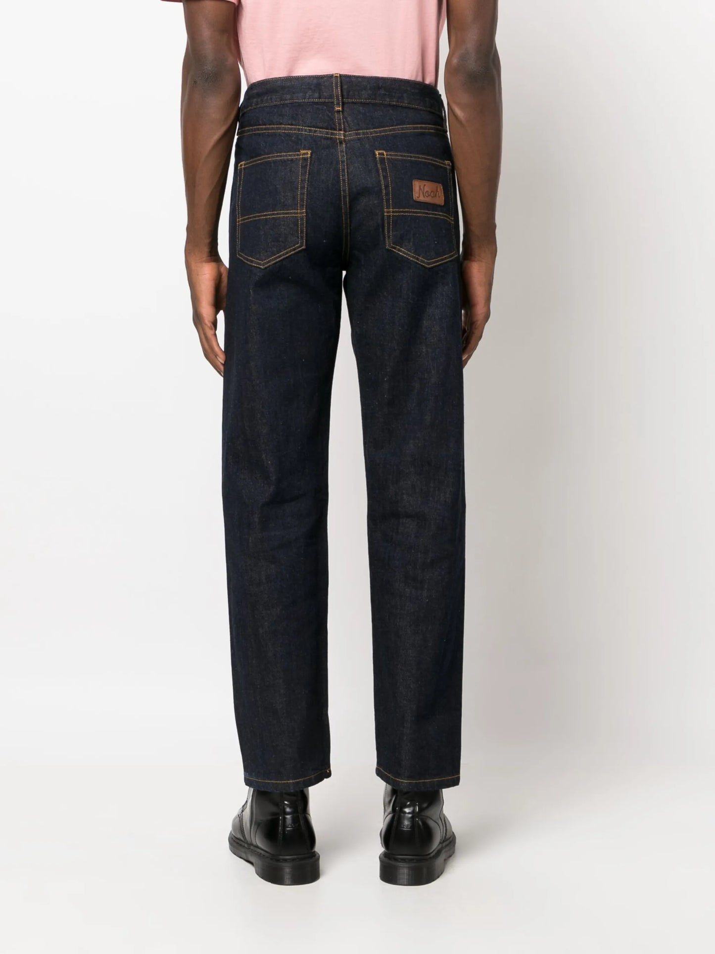 logo-patch straight-leg jeans