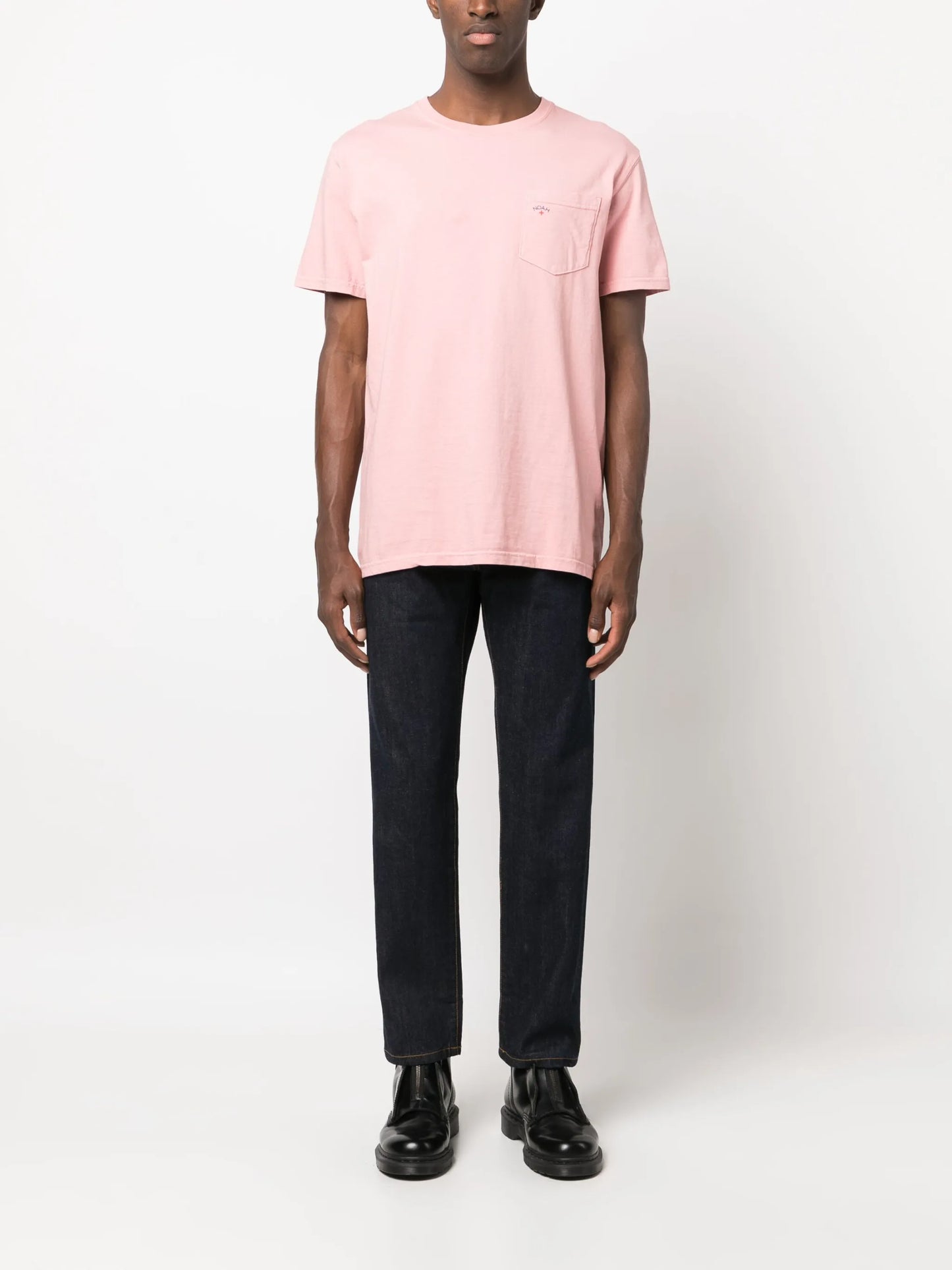 logo-patch straight-leg jeans