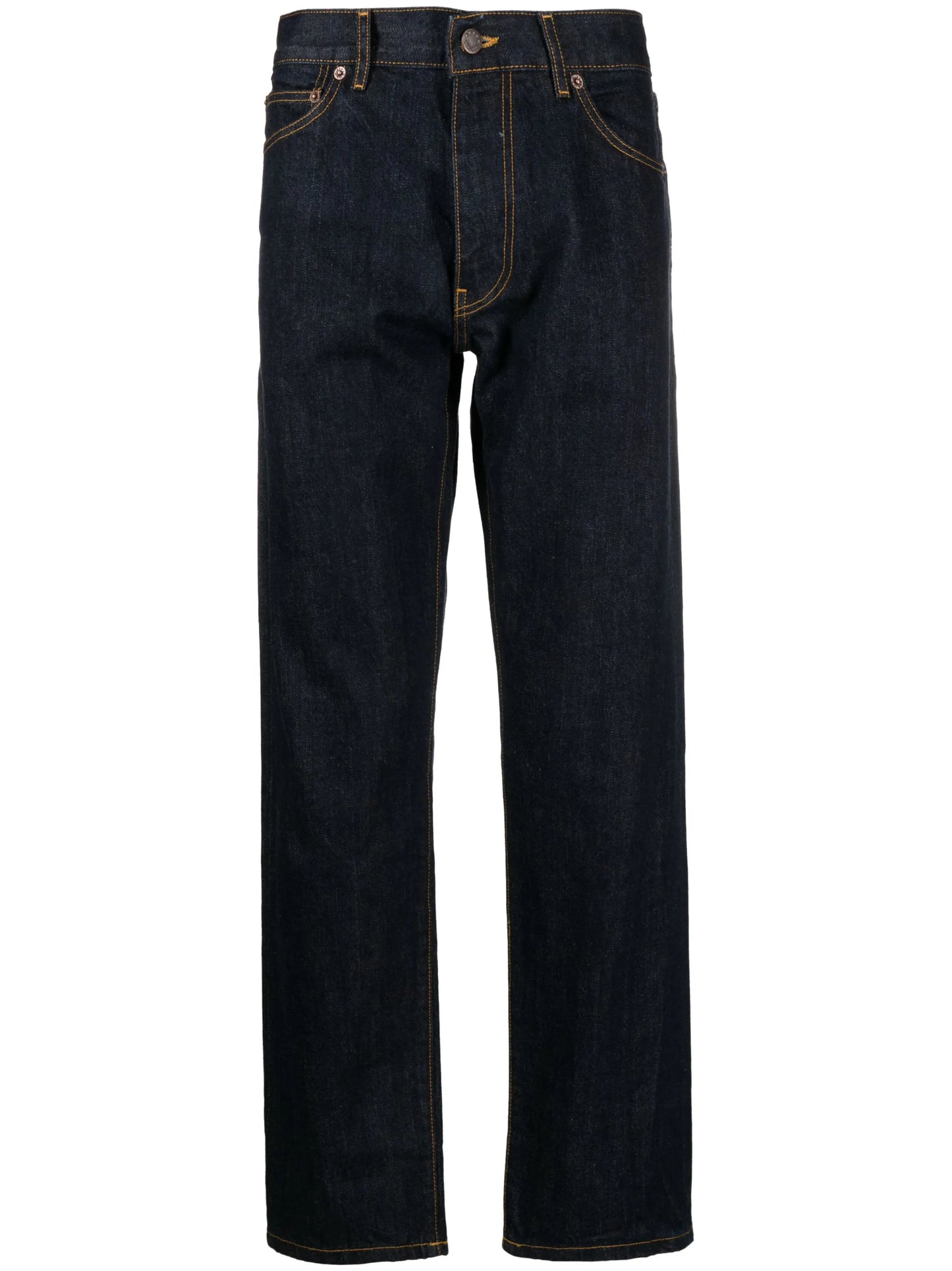 logo-patch straight-leg jeans