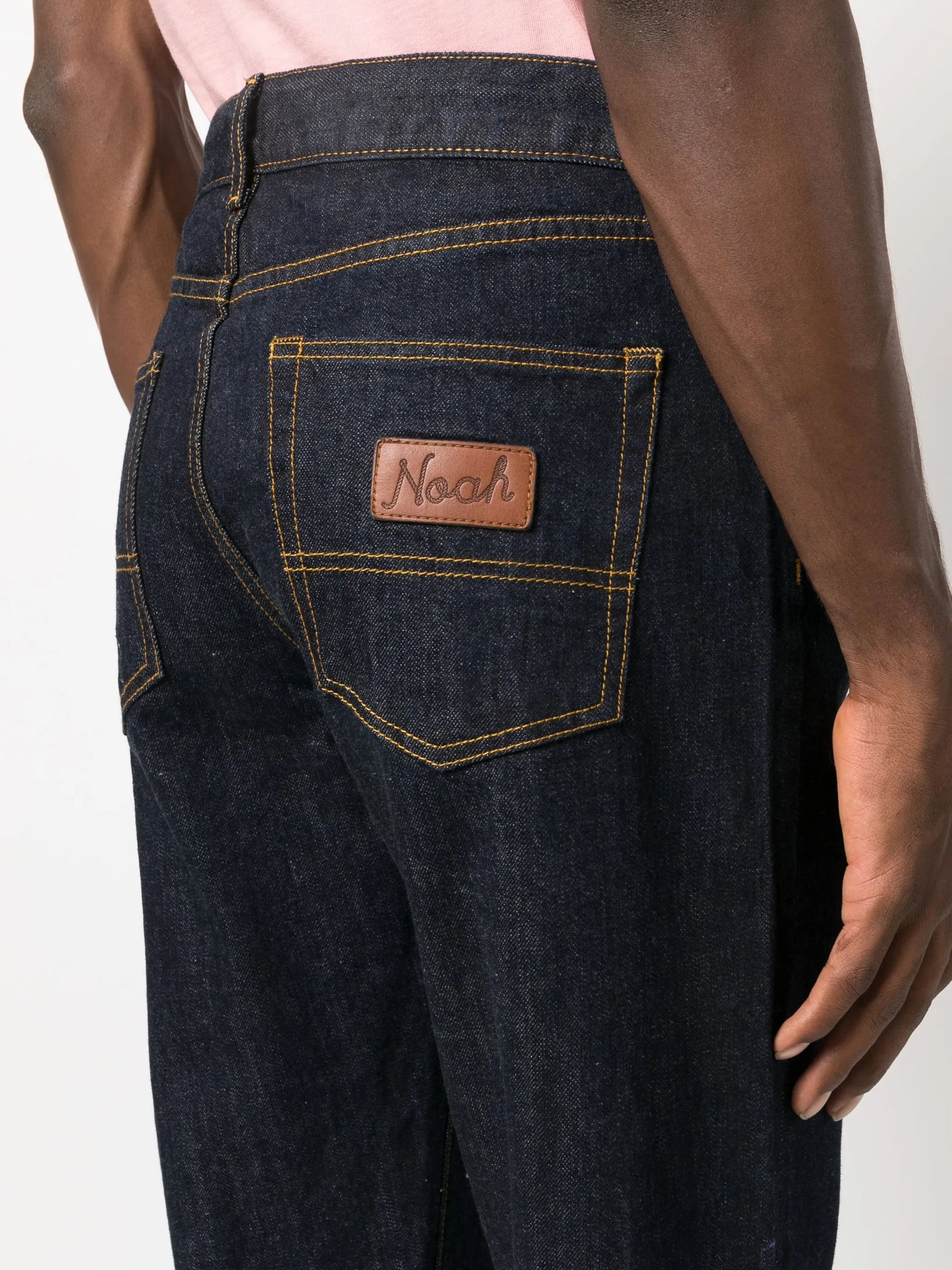logo-patch straight-leg jeans