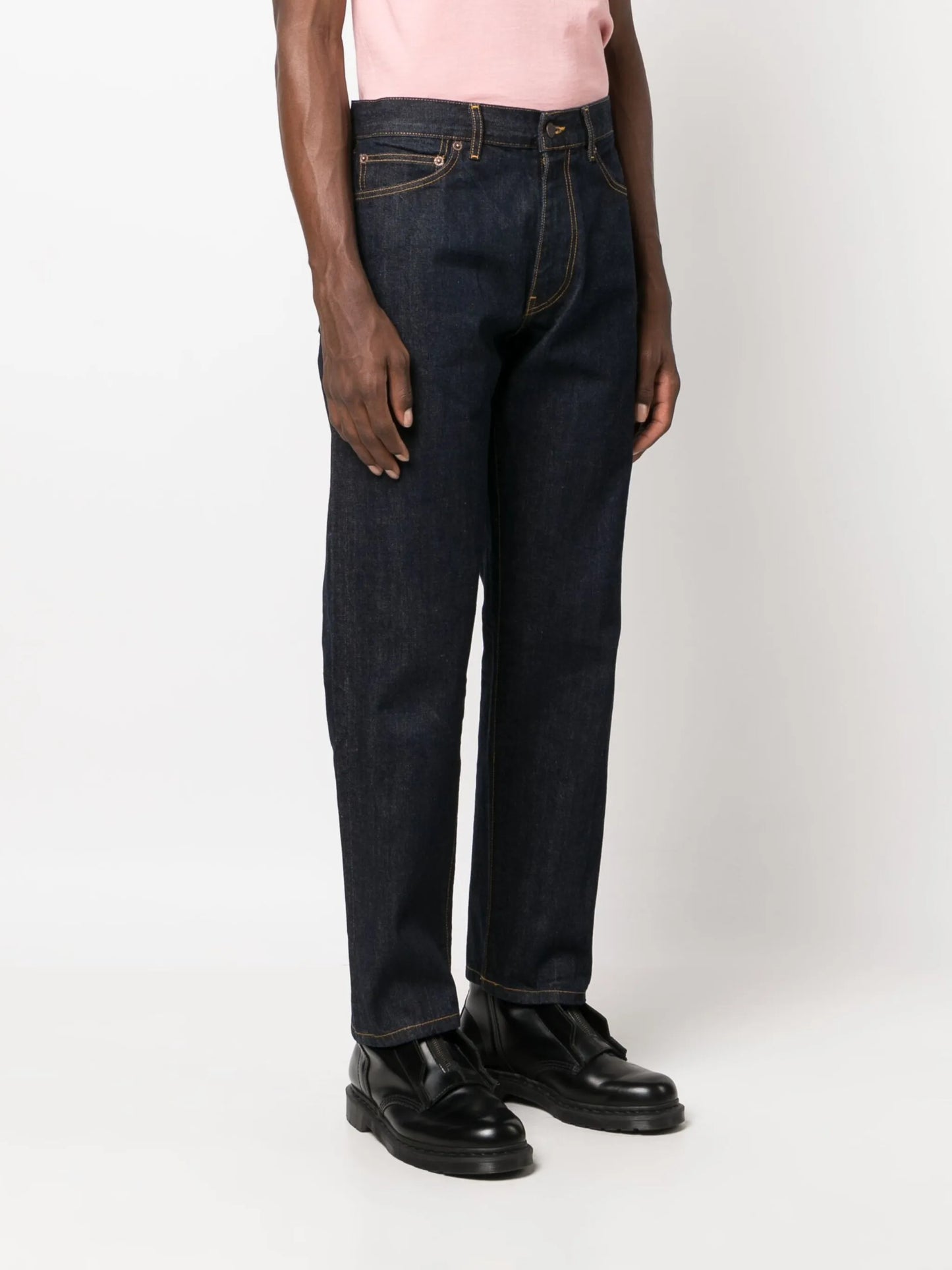 logo-patch straight-leg jeans