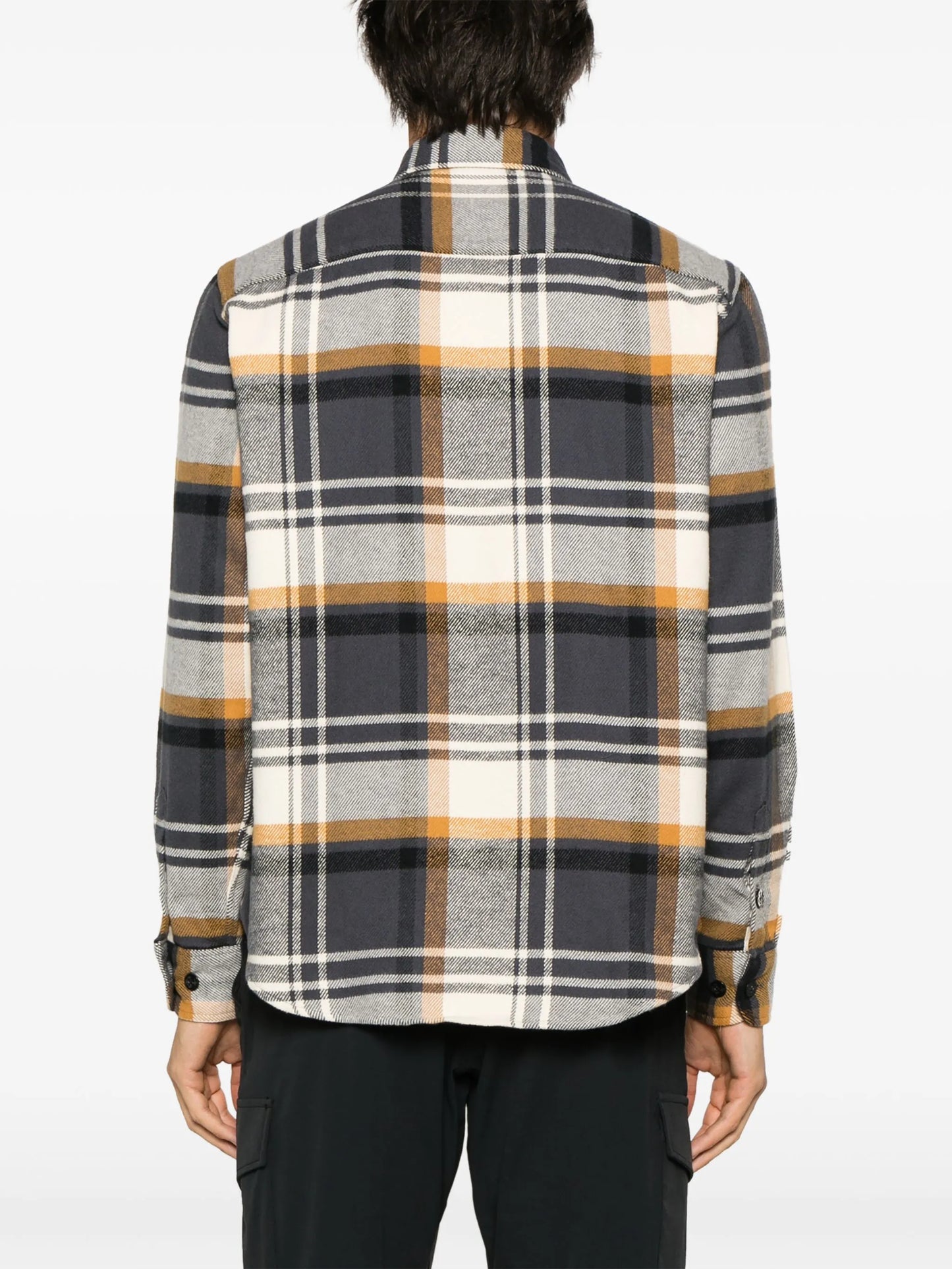 plaid-check pattern flannel shirt