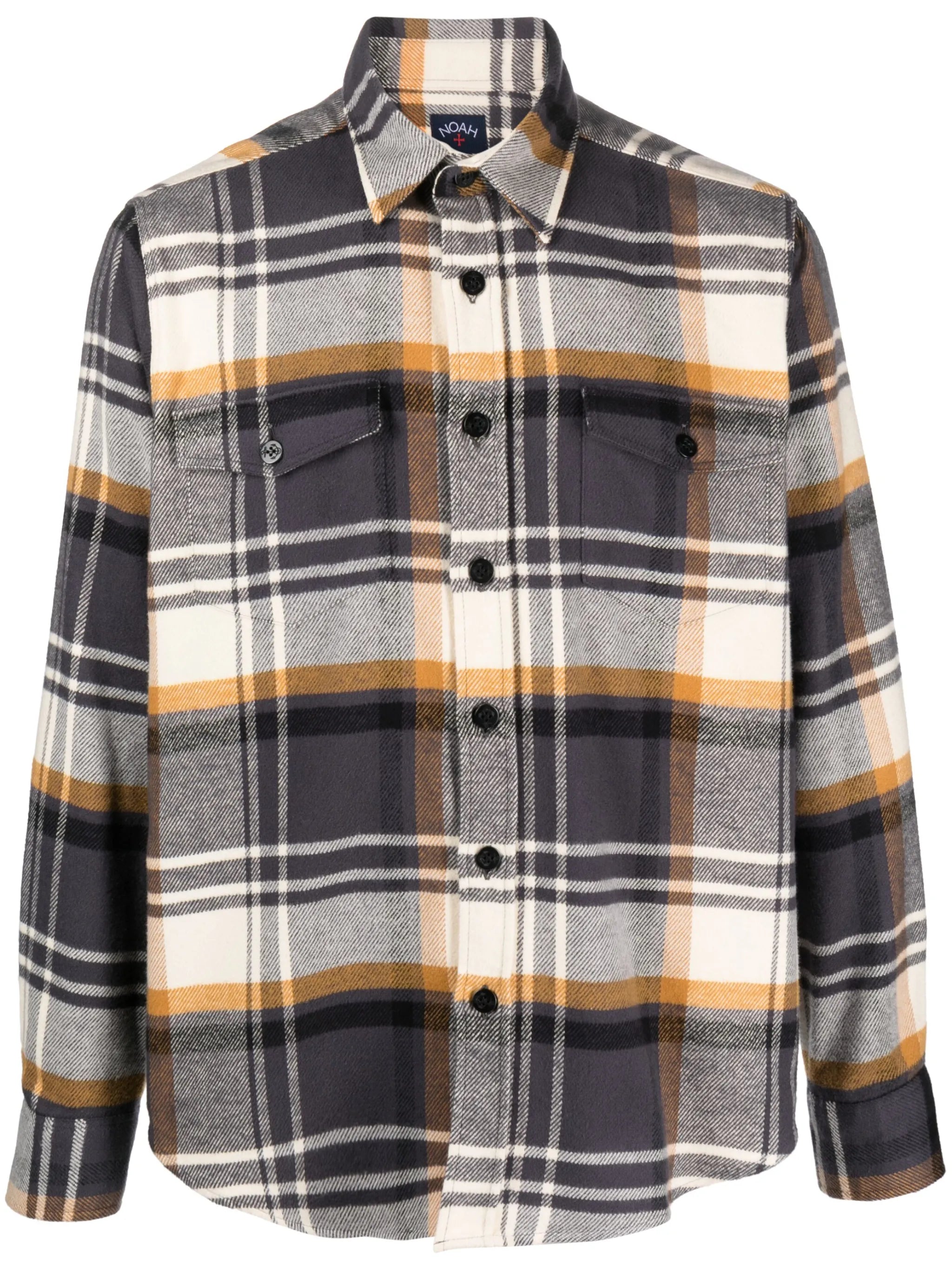 plaid-check pattern flannel shirt