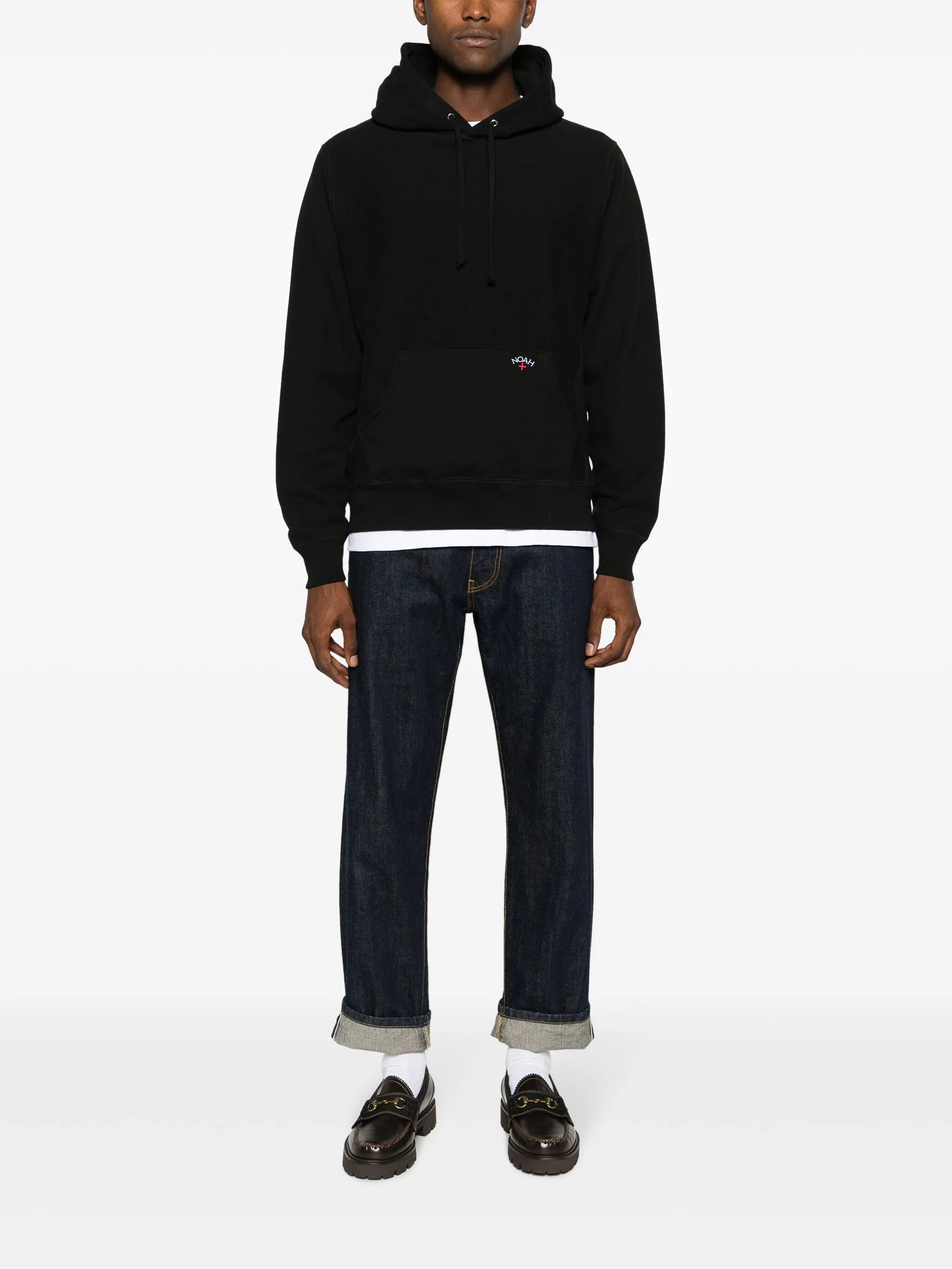 Classic logo-embroidered cotton hoodie